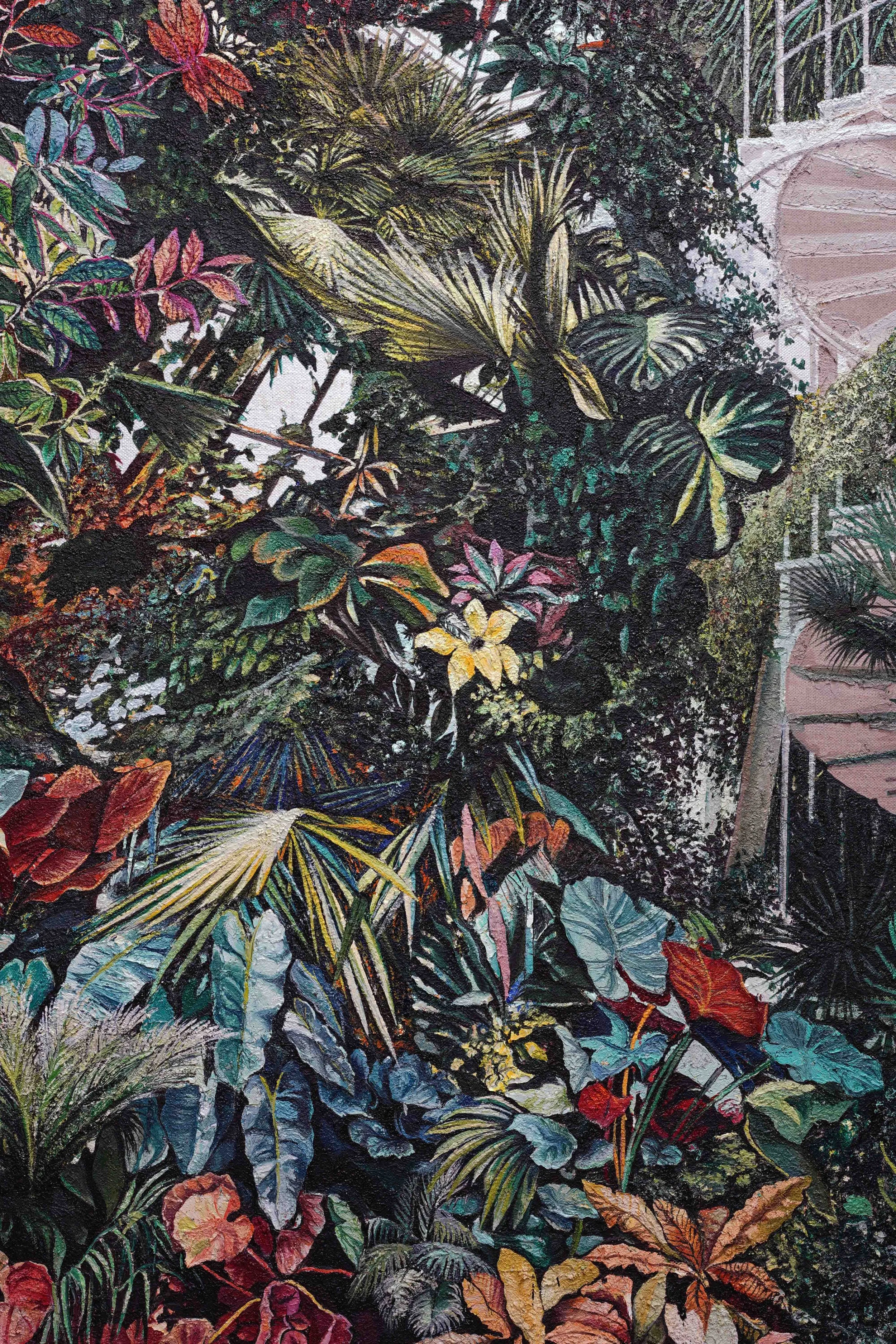   Paradise II (detail) . Oil on linen. 200 x 155 cm. 2022 