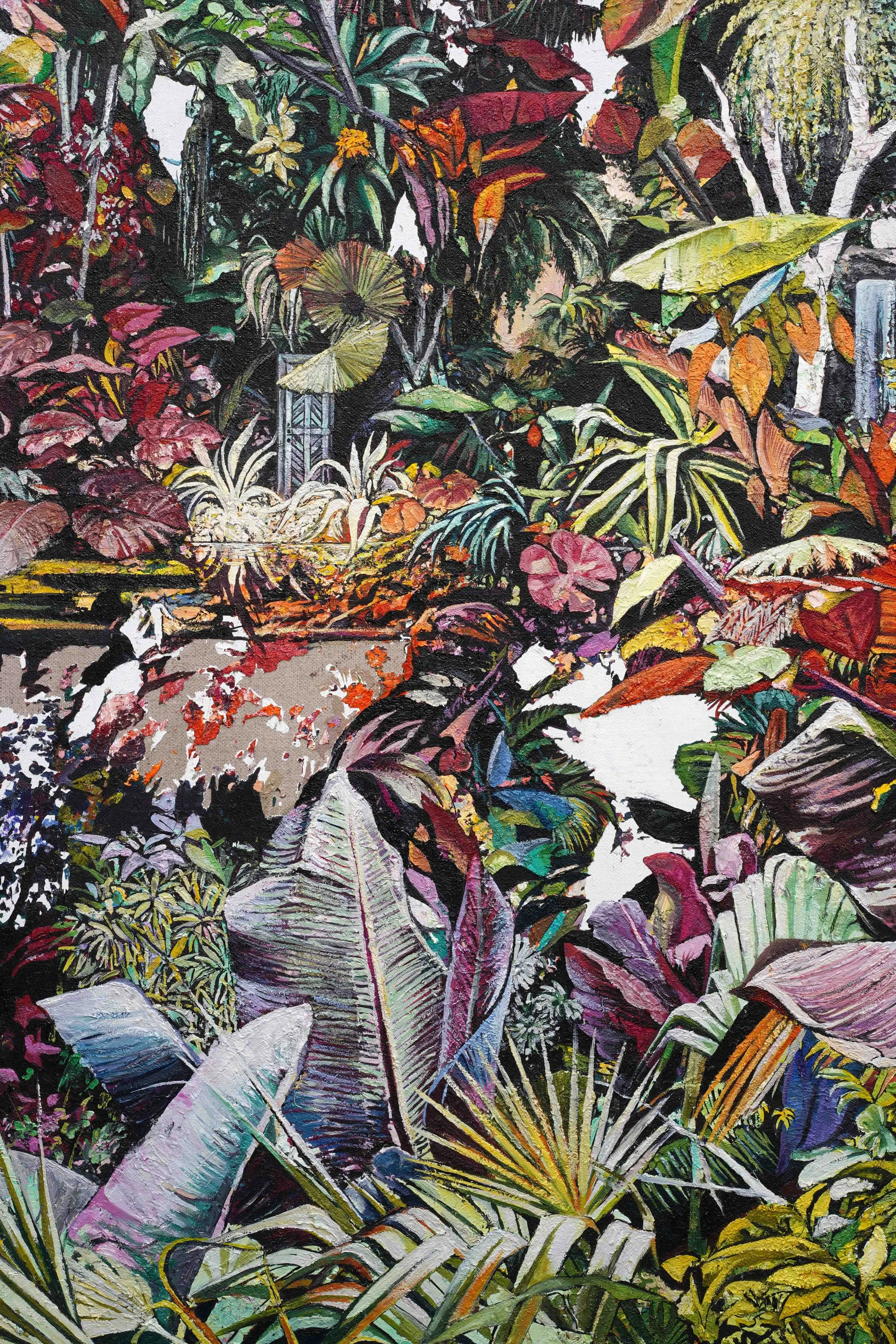   Dos lunas (detail) . Oil on linen. 185 x 150 cm. 2021 