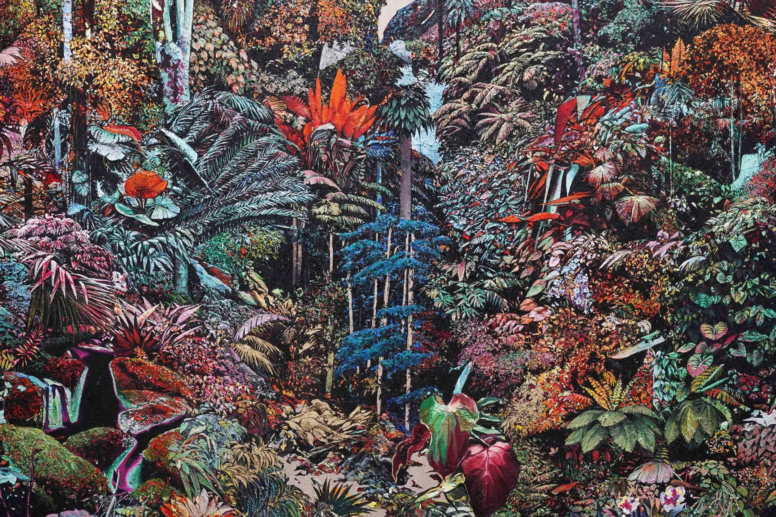   Rising sun (detail) . Oil on linen. 250 x 190 cm. 2021 