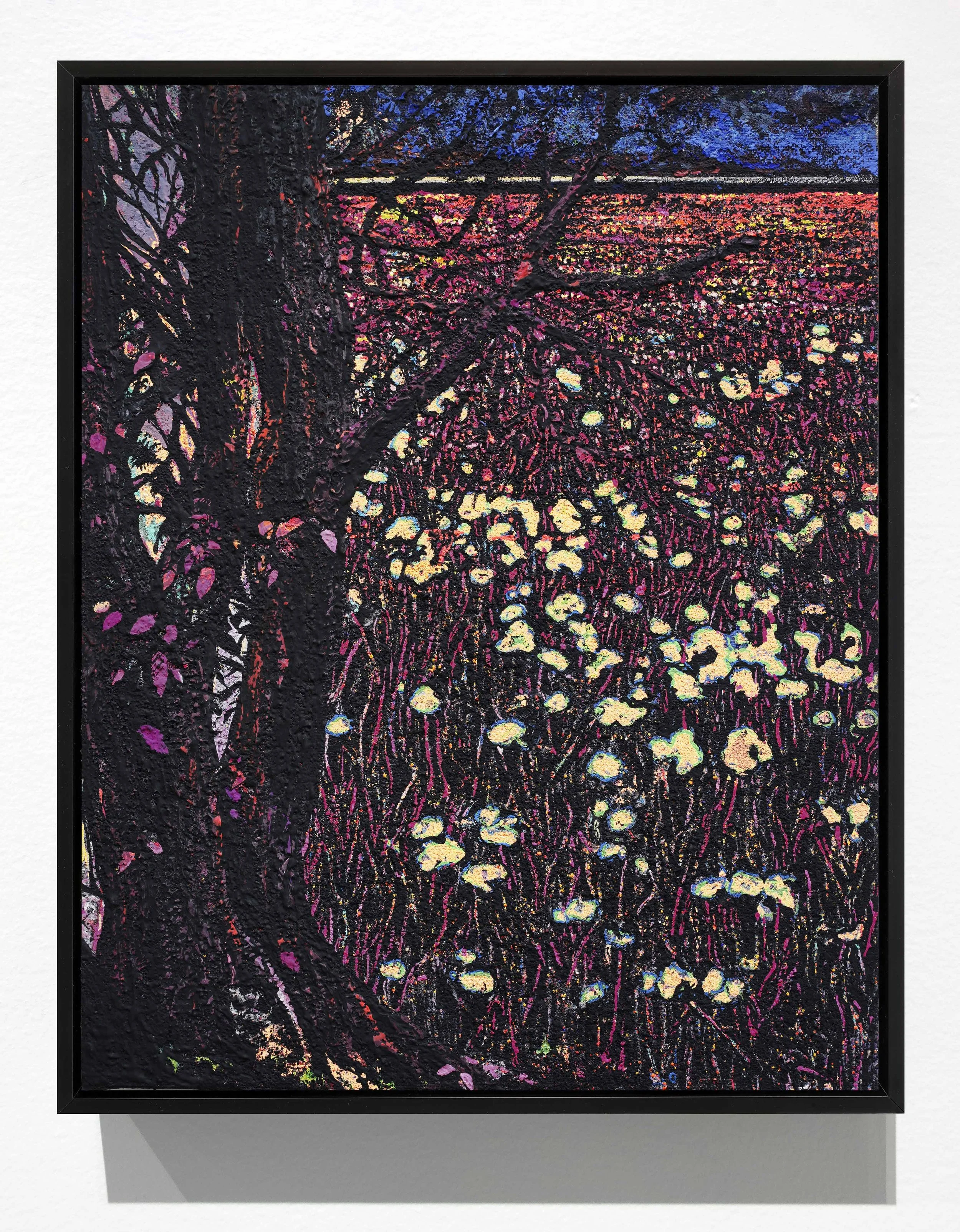   Field of gold.  Mixed media linen. 38 x 30 cm. 2021 