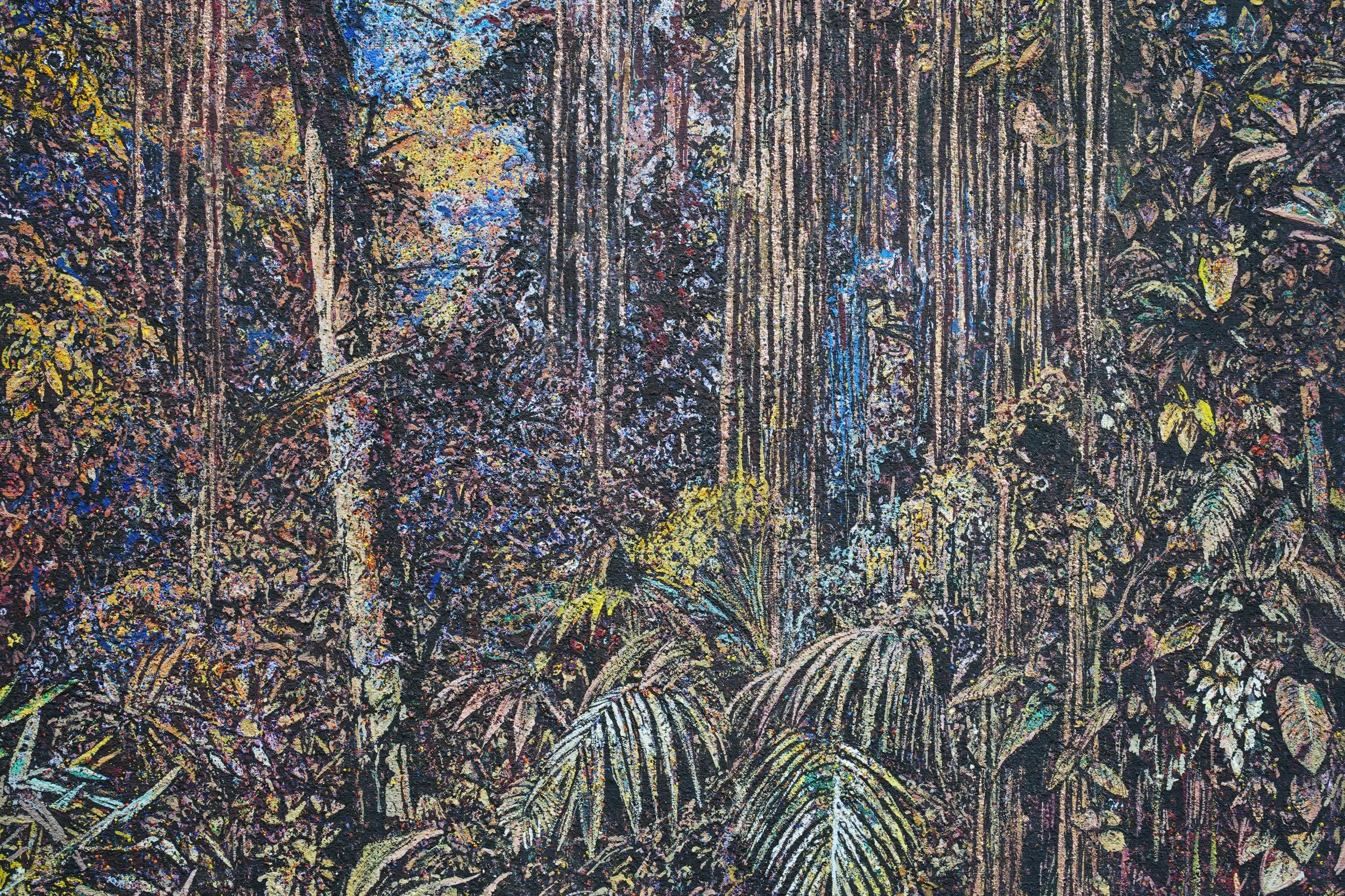  Aire (detail). Mixed media linen. 55 x 42 cm. 2021 