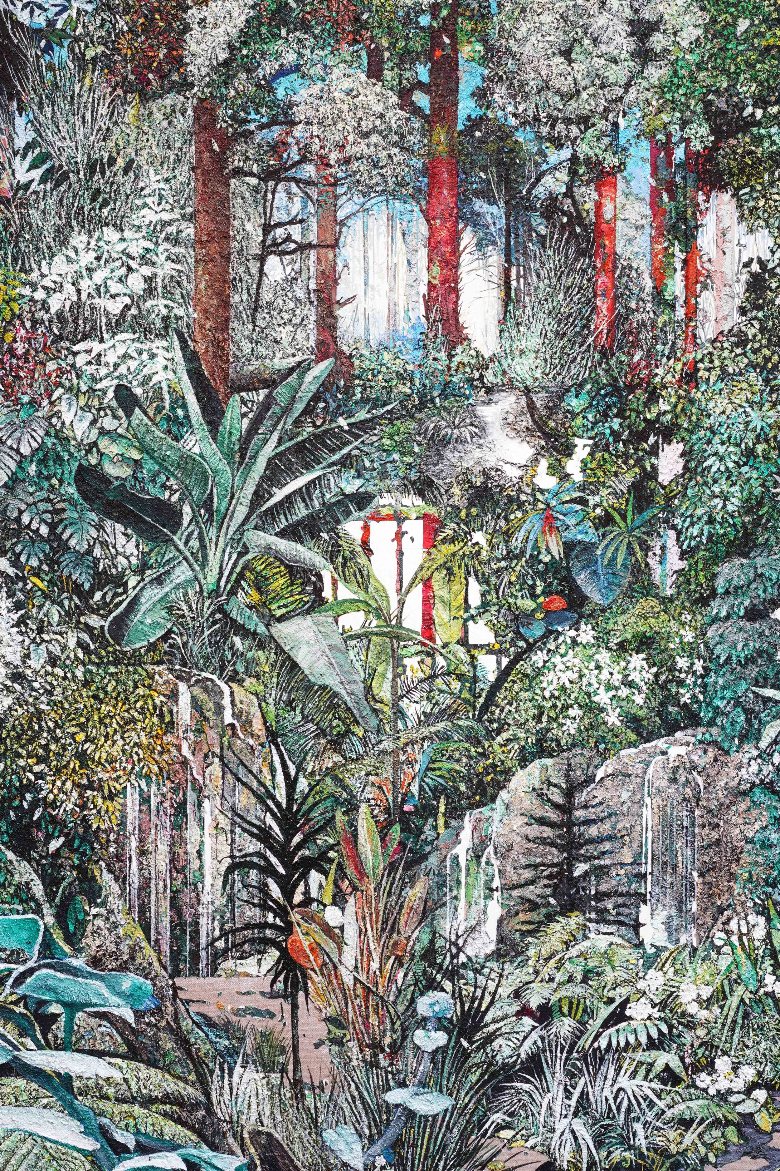   Secret garden (detail).  Oil on linen. 242 x 182 cm. 2021 