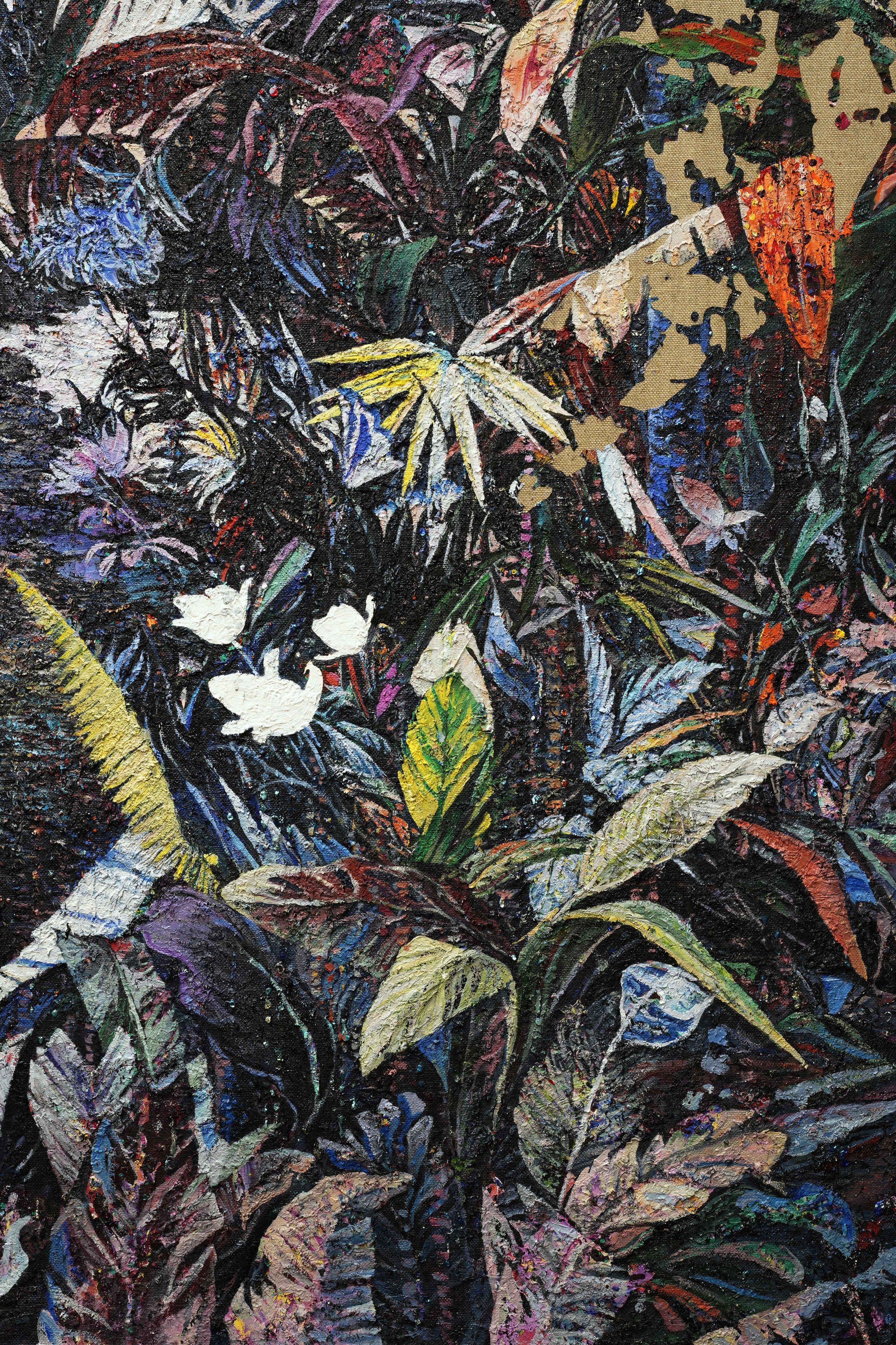   Snowdrop (Detail) . Oil on linen. 242 x 182 cm. 2020 