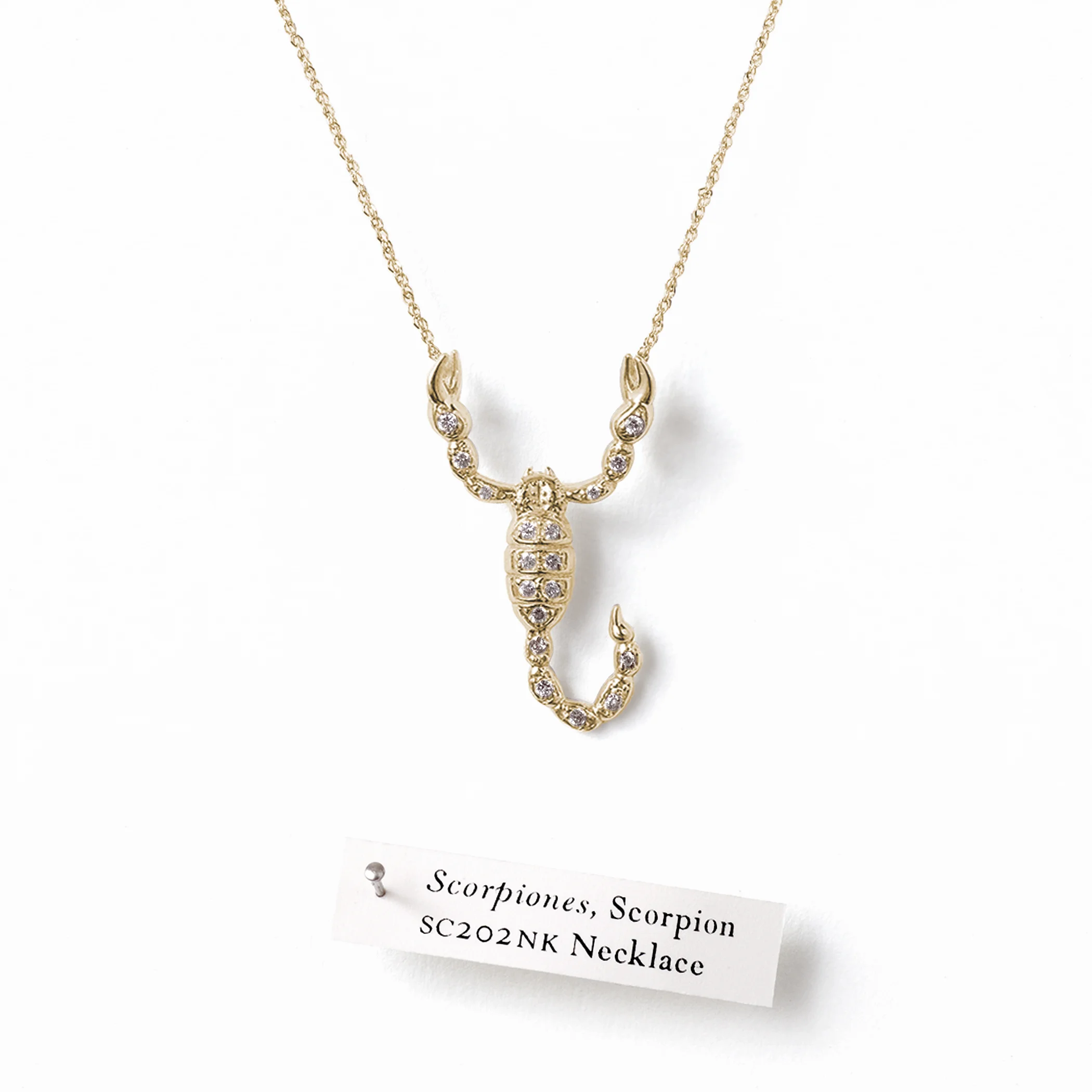 Large Scorpion Necklace / Yellow Gold 