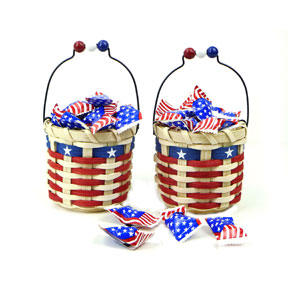 If you are in the area of the St. Andrews Episcopal Church this Saturday, June 17th, stop in to see us weave a cute candy basket in patriotic colors. 