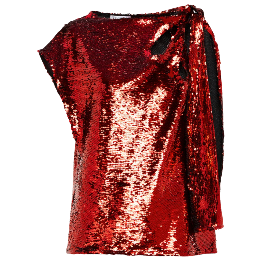 JW Anderson  Sequined asymmetric tank top, $343 MY THERESA
