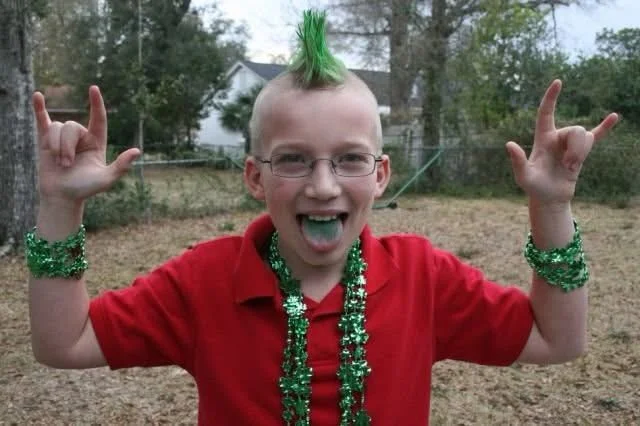 The spirit is within. 15 years later this young man is an accomplished bass player.