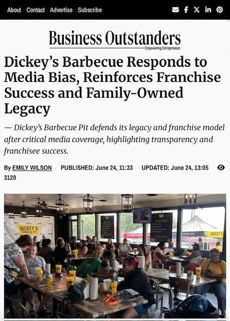 Dickey's Responds to Media Bias
