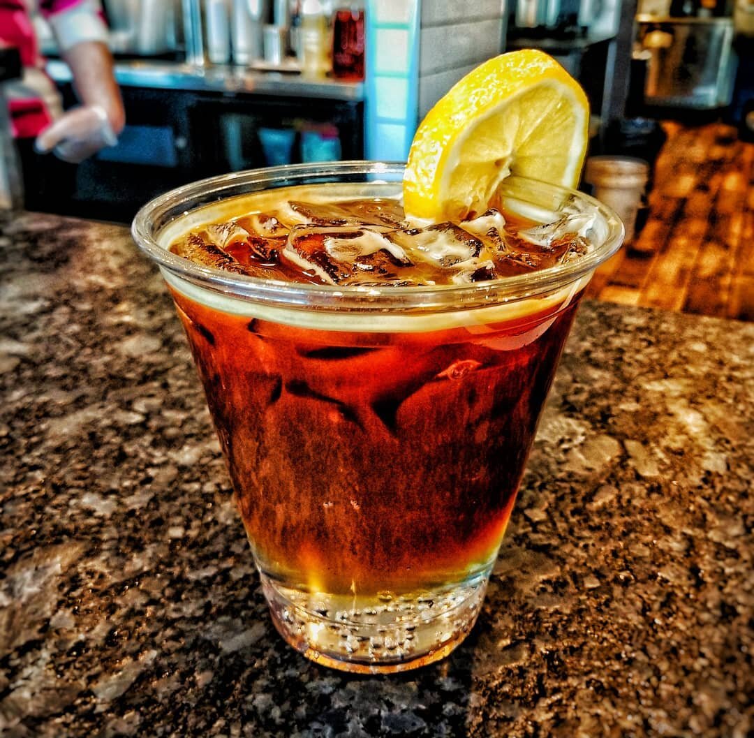 Good morning Bev 🌅⁣
⁣
Get an early start on celebrating the impending spring season with our new espresso tonic! 2 shots of our espresso with tonic water served in a 12 oz cup. Try it with a lemon slice and/or our cardamom syrup! Its immense refresh