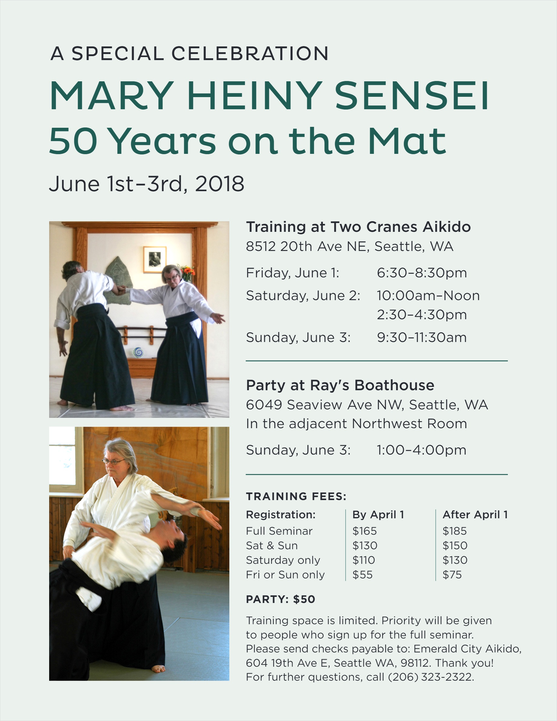 Space is limited, please call today to reserve your space! 