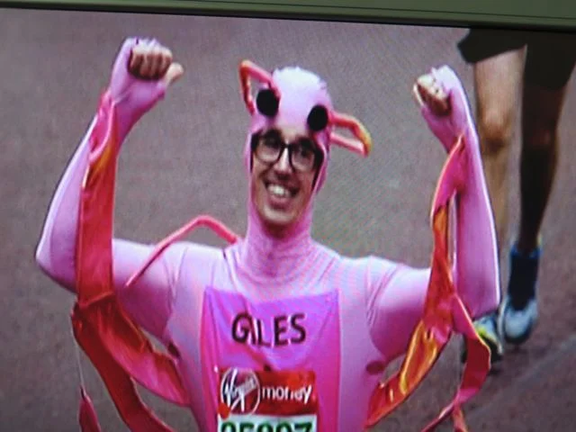 The field included runners dressed as everything from a pink cow…