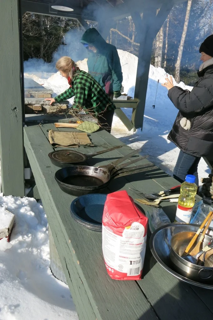 Instructor Alexandra Conover Bennett assembled the ingredients and built the fire