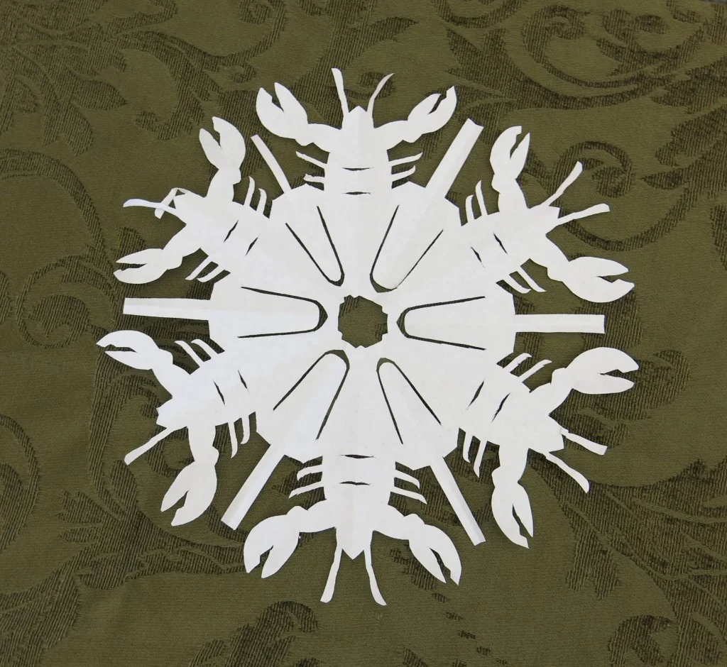 No, I didn’t make the lobster snowflake.