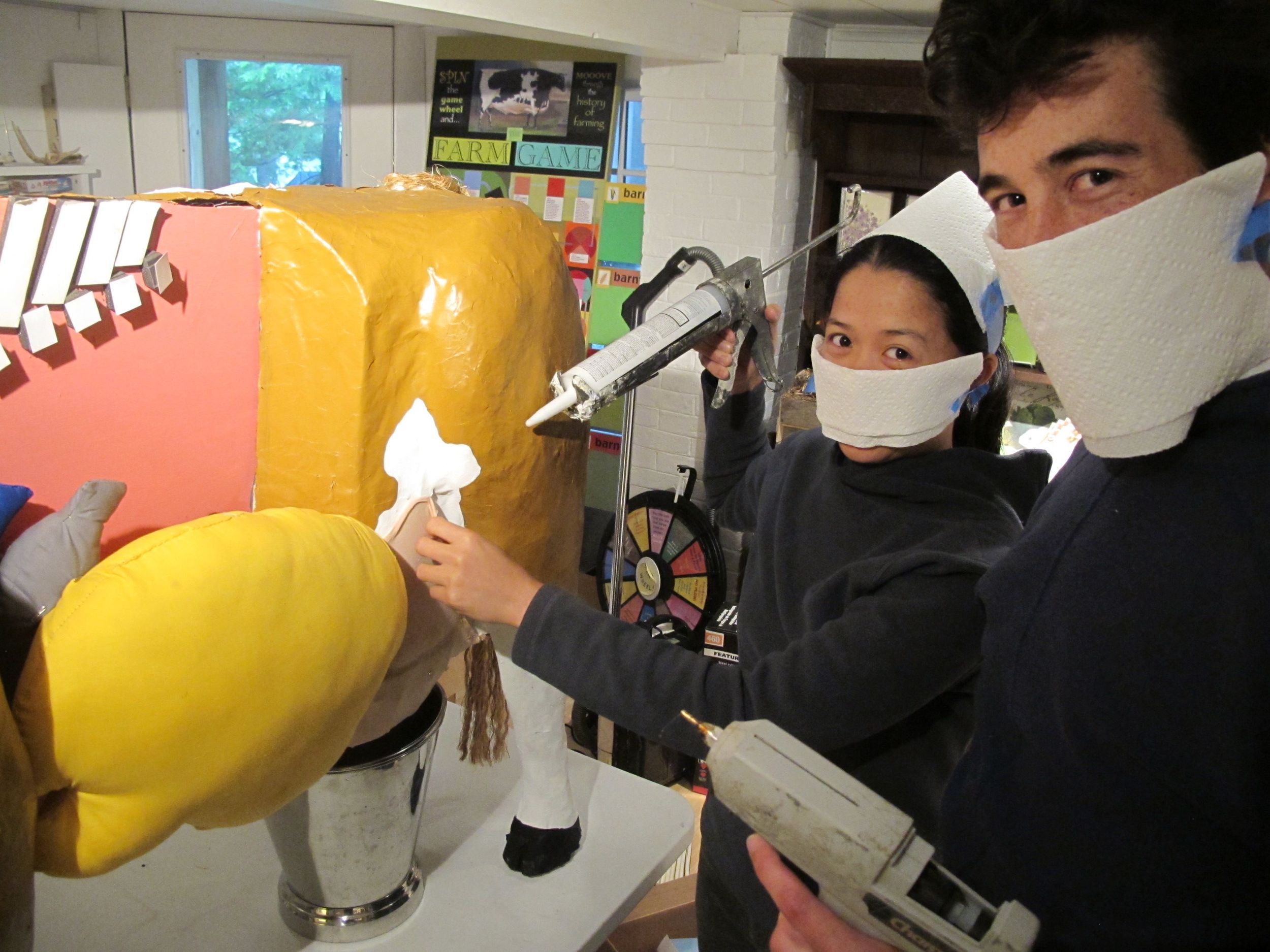 Millie, our milkable cow, had to undergo an udder-ectomy last week because of a leak, so we called in Maine's best udder-ectomy-ologists.