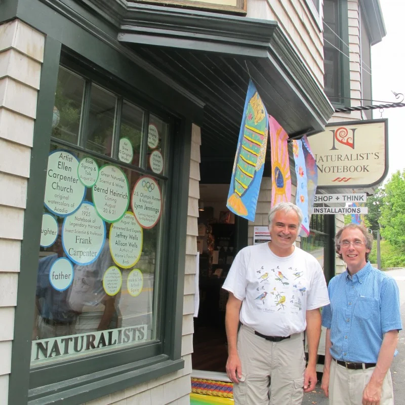 Jeff (left) led a bird walk at The Naturalist's Notebook last summer.