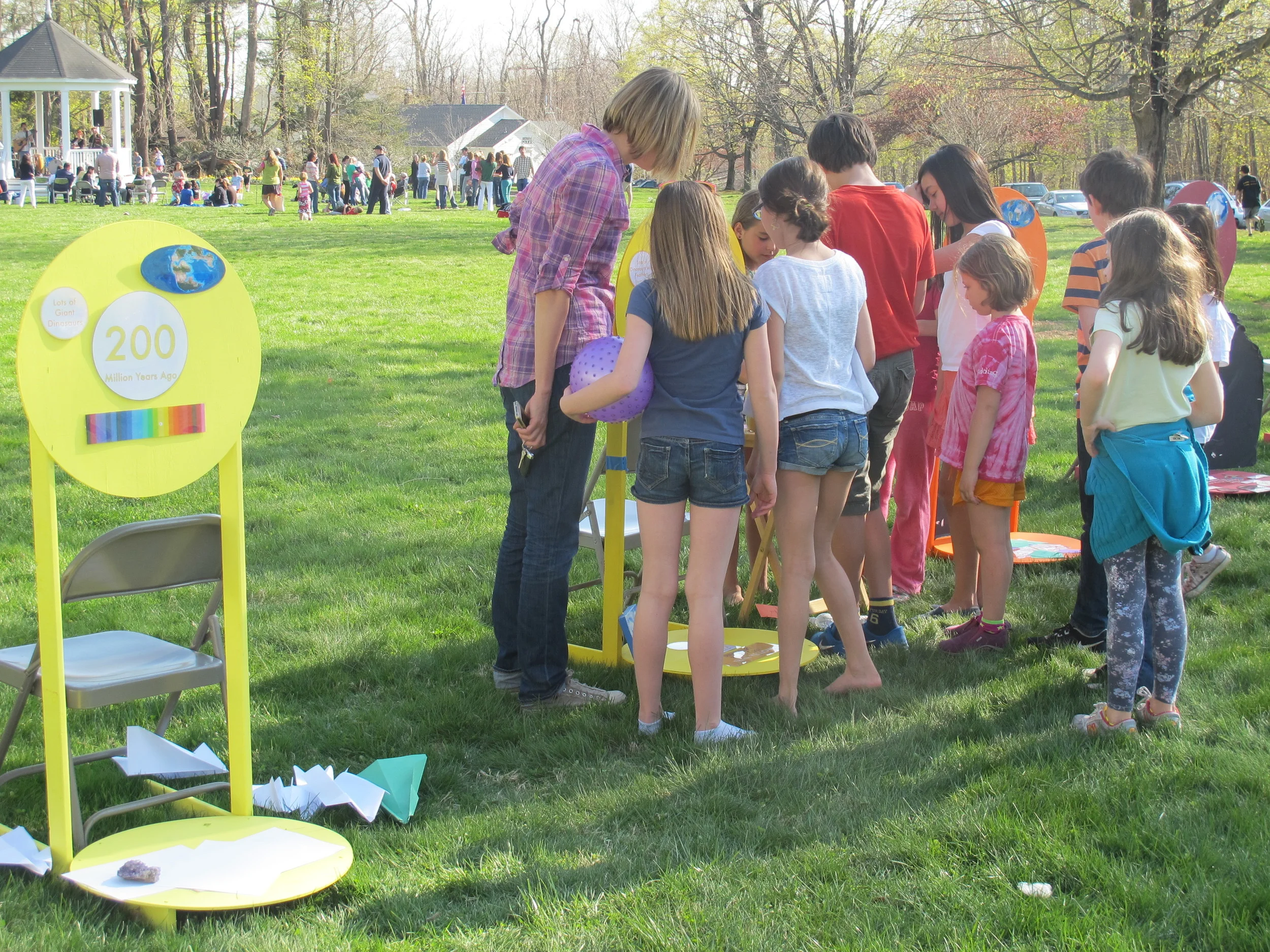 The Naturalist's Notebook's timeline kept kids busy at Redding's Earth Day.