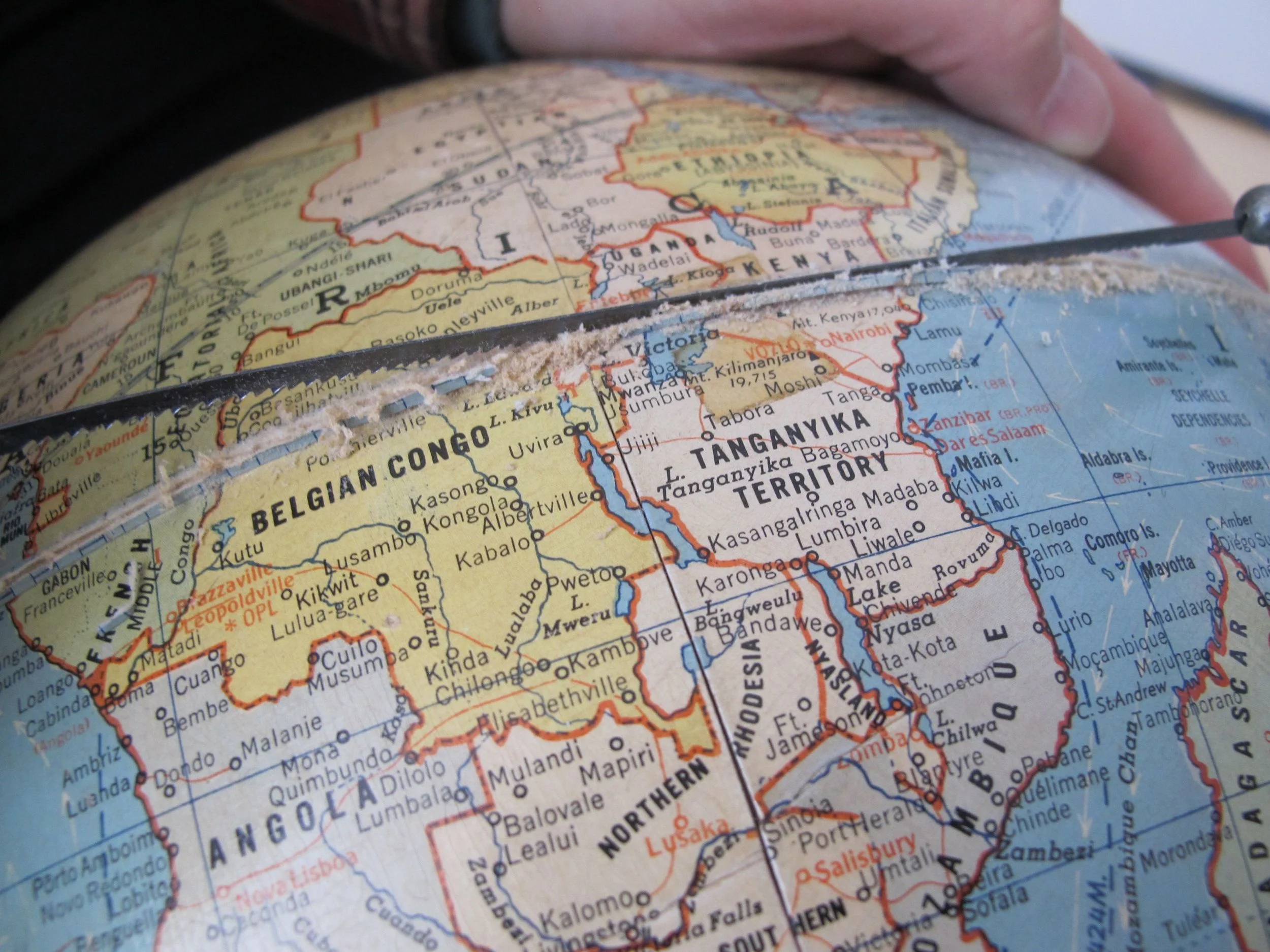 What's going on here? Western powers carving up Africa again? No, just another Notebook project that requires building something unusual. Next time I'll show you what happens when you cut a globe in half.