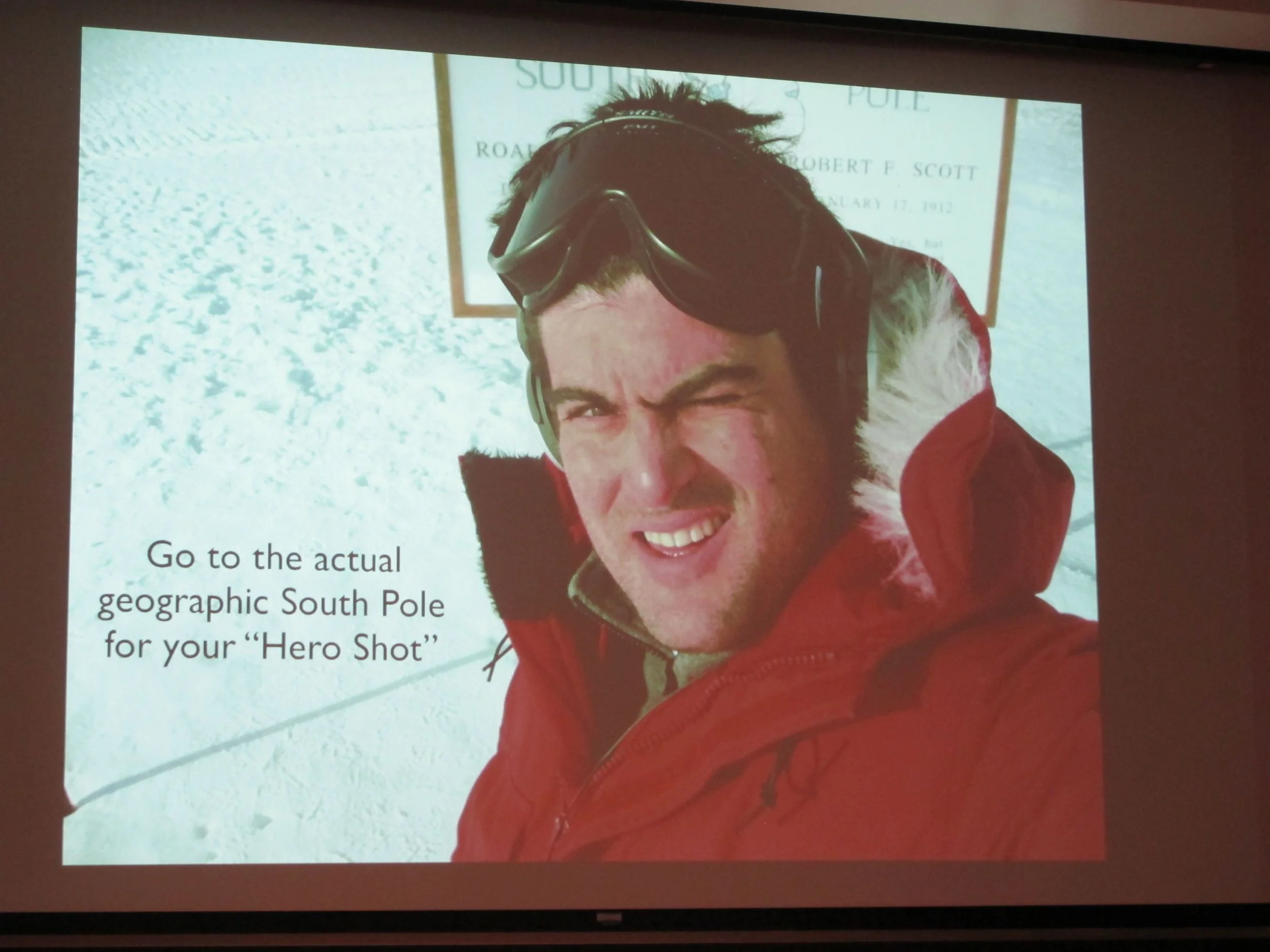 We took a detour to the South Pole with visiting lecturer (and Notebook contributor) Brian Keating, an astrophysicist at UC San Diego. He described going to an observatory station Antarctica to measure cosmic microwave background radiation emitted during and after the Big Bang 13.7 billion years ago—but just reaching the Earth now,