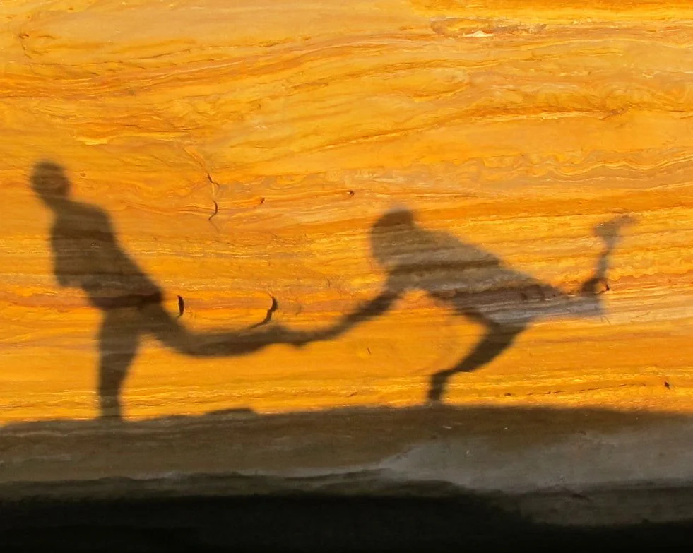 The sandstone cliffs were aglow in the late-afternoon light when we started playing around.