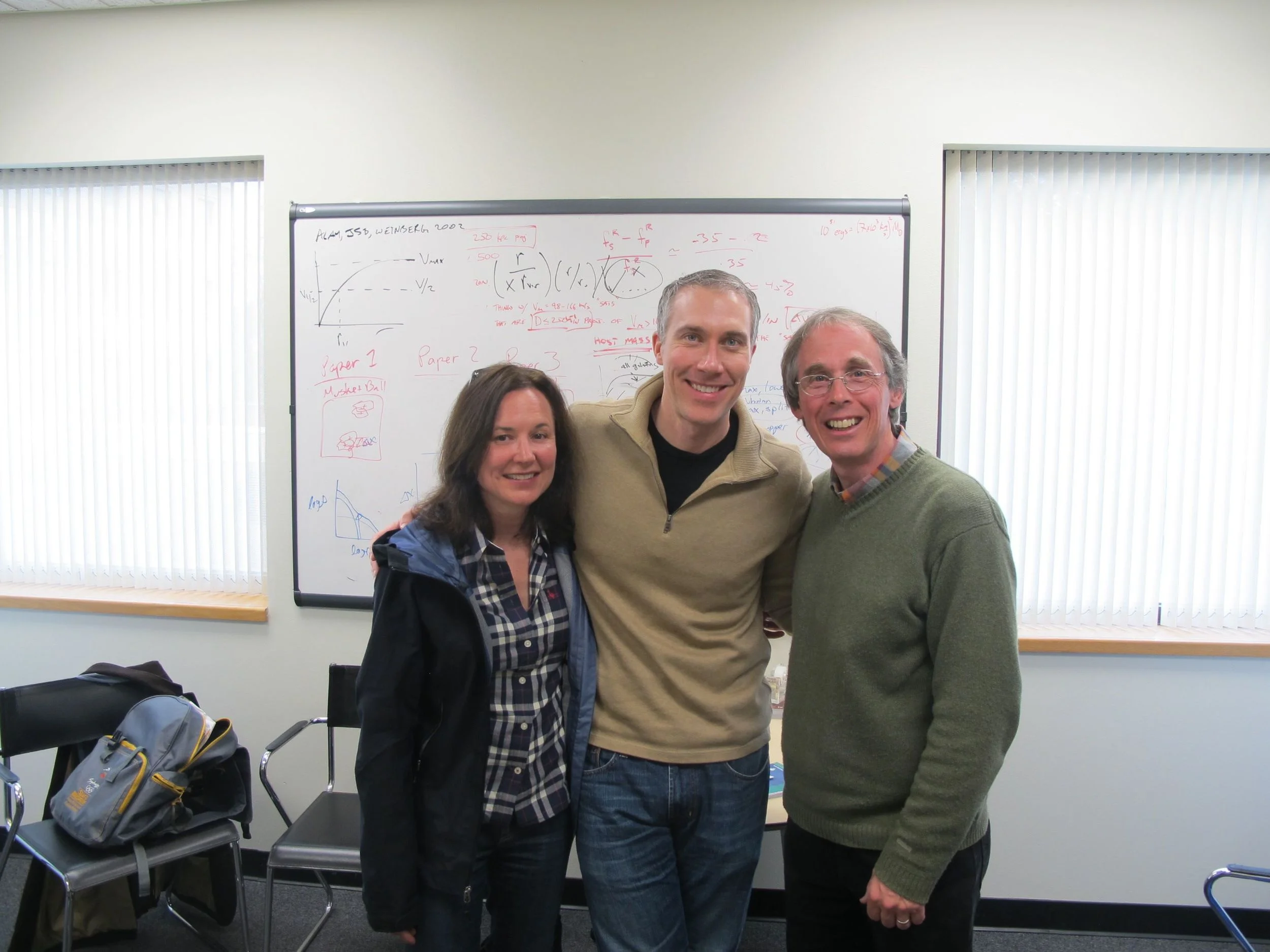 James Bullock with us in his office. Don't even try to figure out the formulas on the white board.