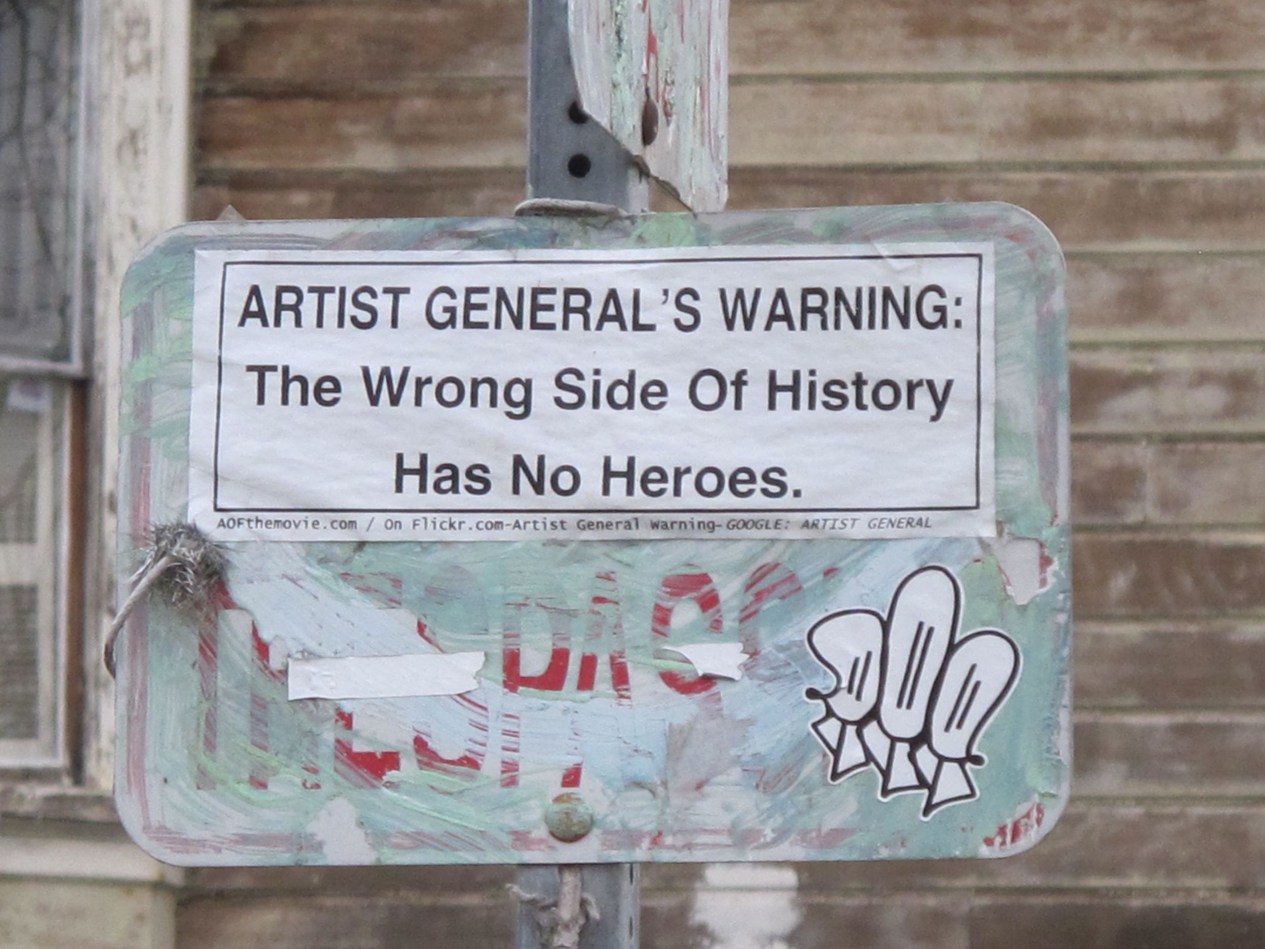 A sign in an empty lot in Berkeley.