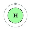 A hydrogen atom: one electron circling a nucleus containing one proton and one neutron.