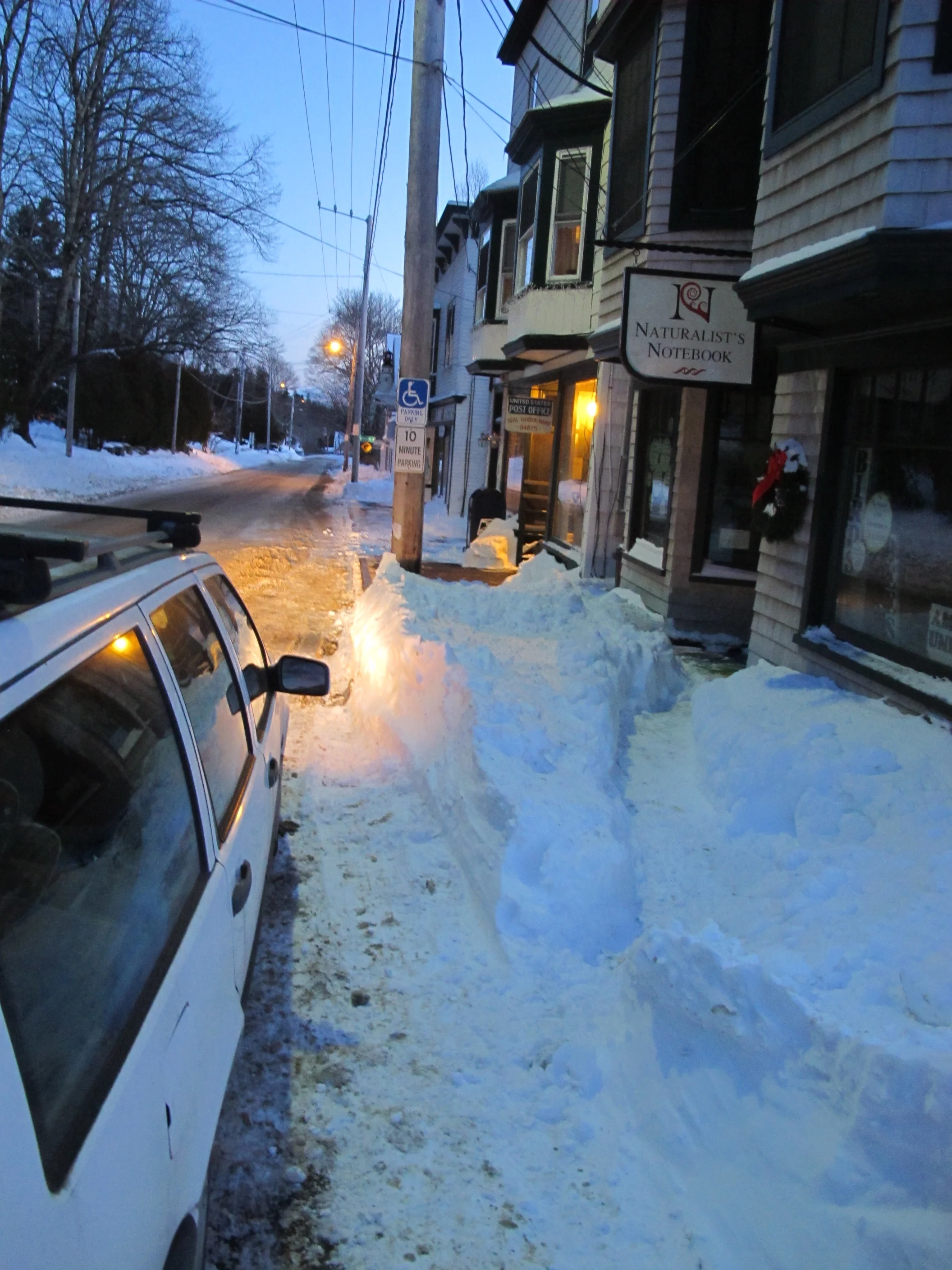 The snowed-in Notebook on New Year's Eve.