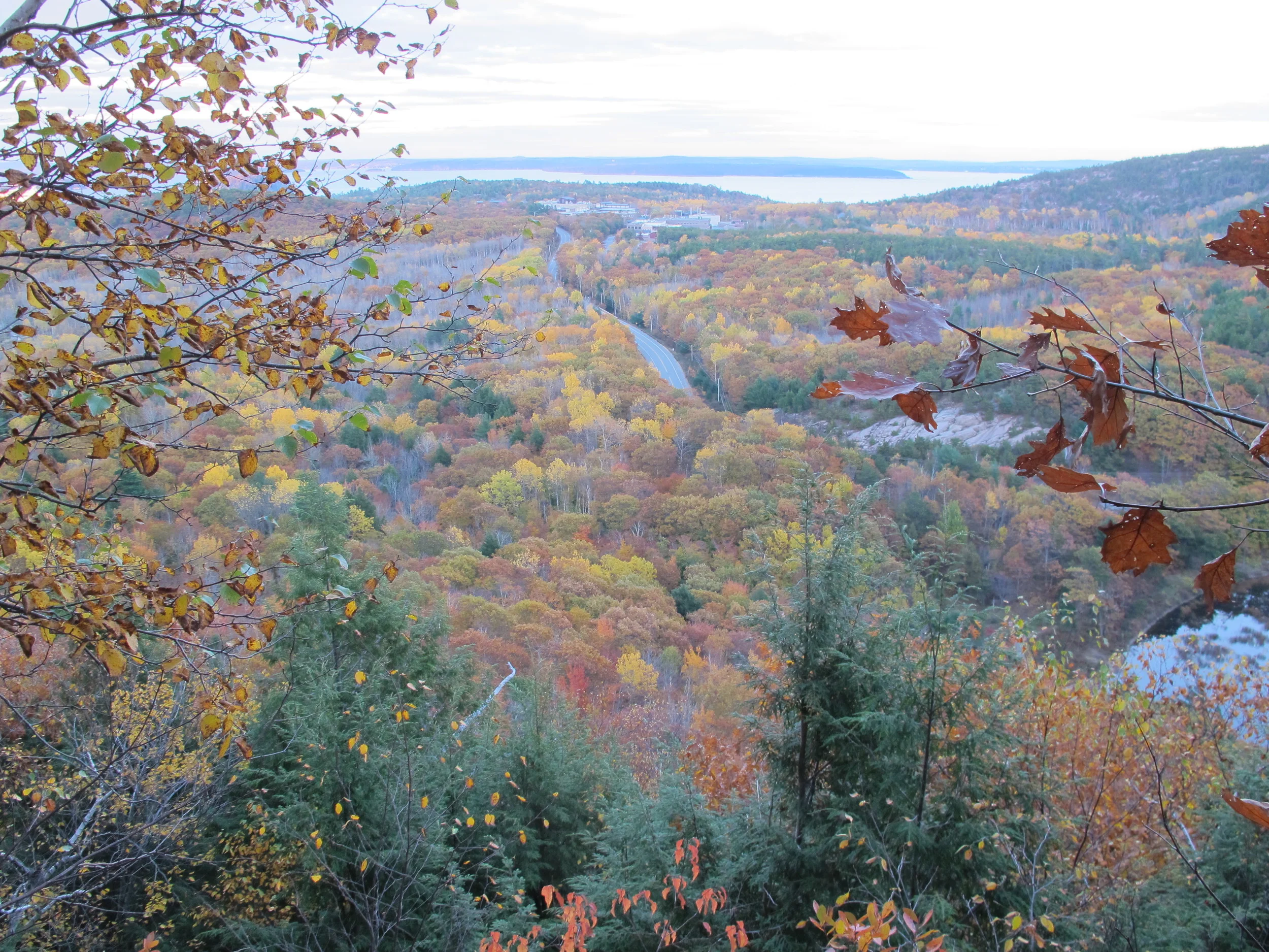 The view across Mount Desert Island from (almost) the top of Dorr.