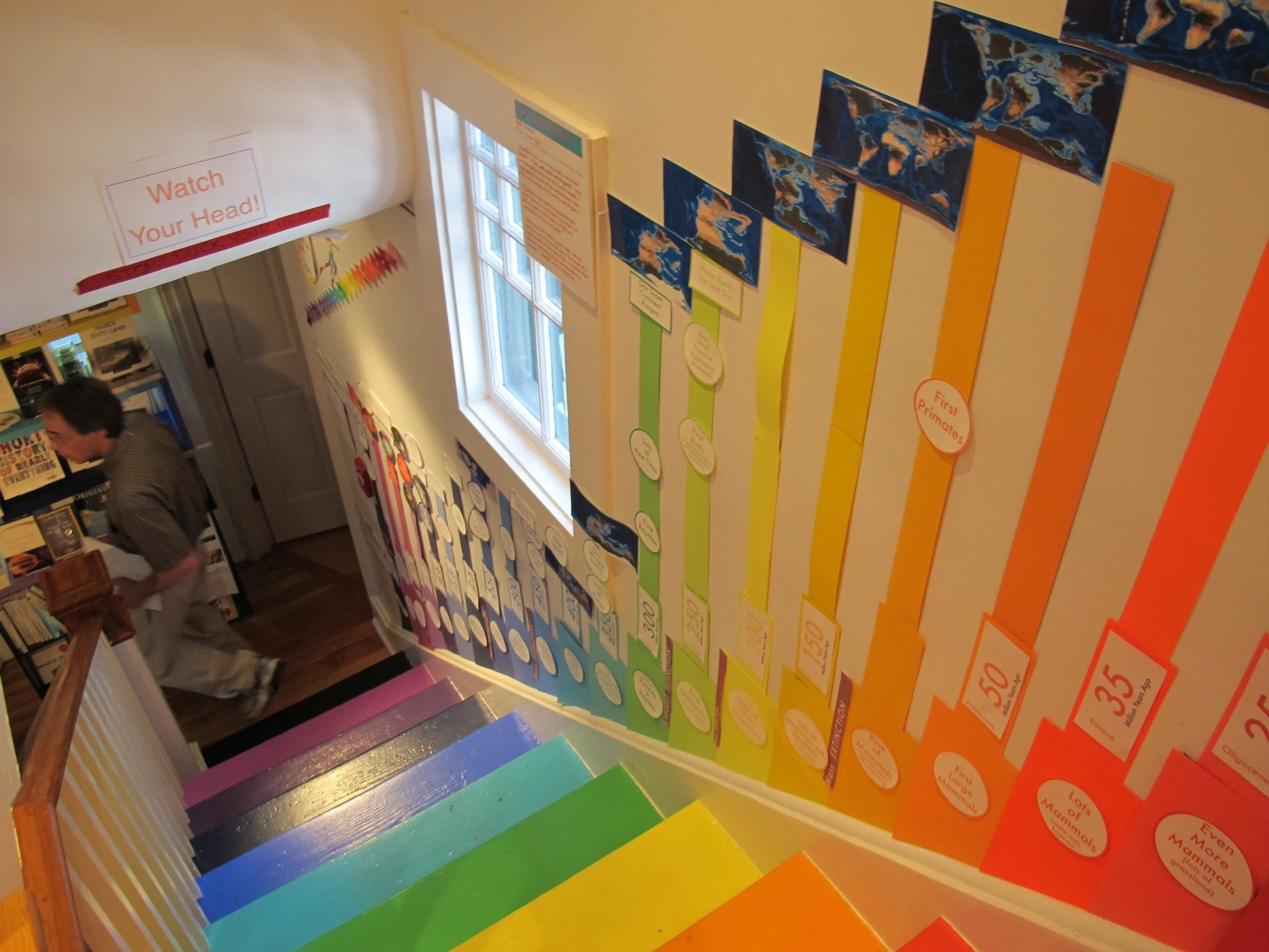 One section of the 13.7-billion-year staircase installation at the Notebook.