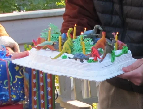 The Notebook hosted a fun birthday party yesterday for 7-year-old Max and 14 of his friends. The dinosaur cake was an especially big hit.