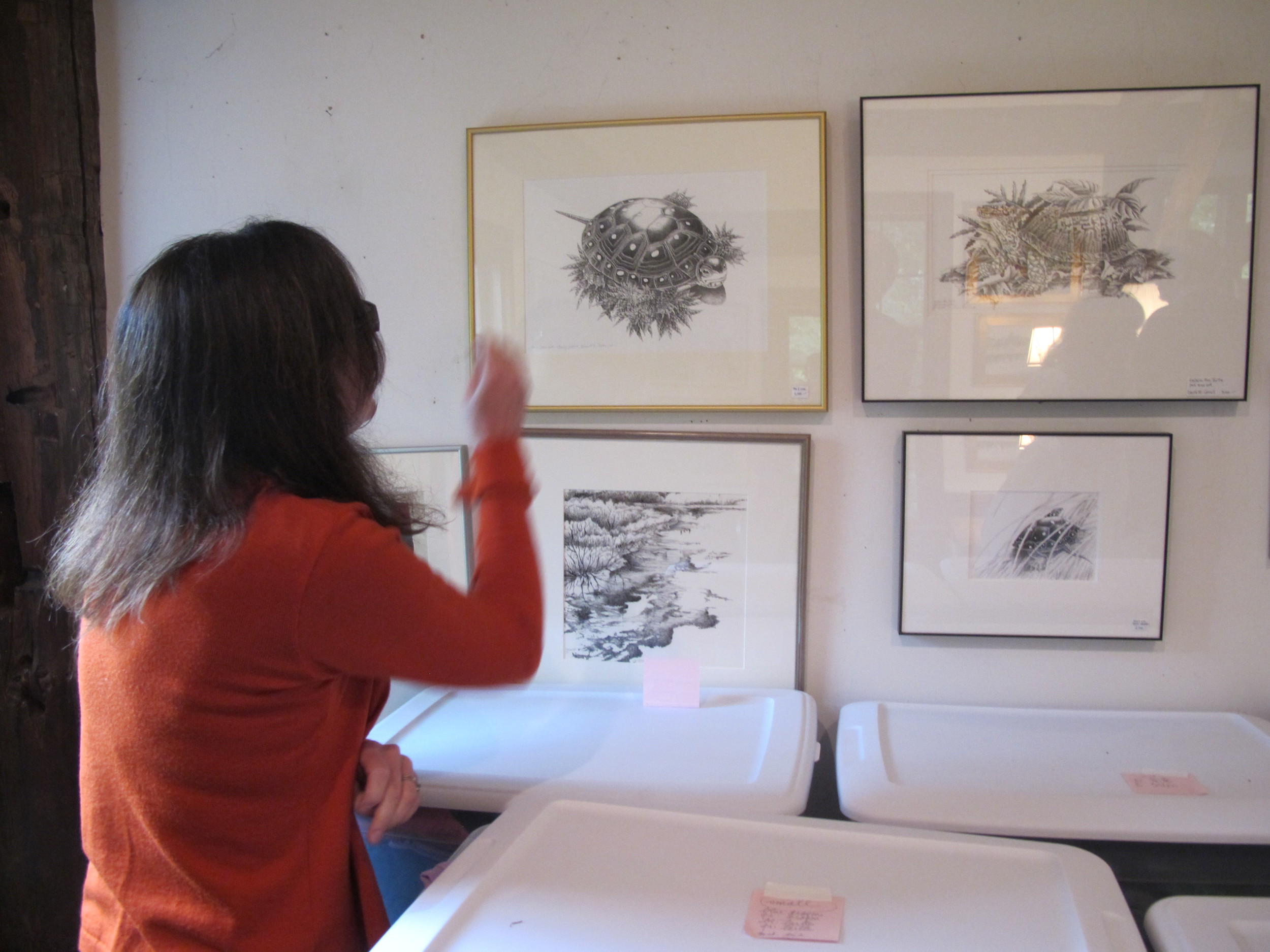 David and Laurette took us to their detached studio, where we got to see some of their original work.