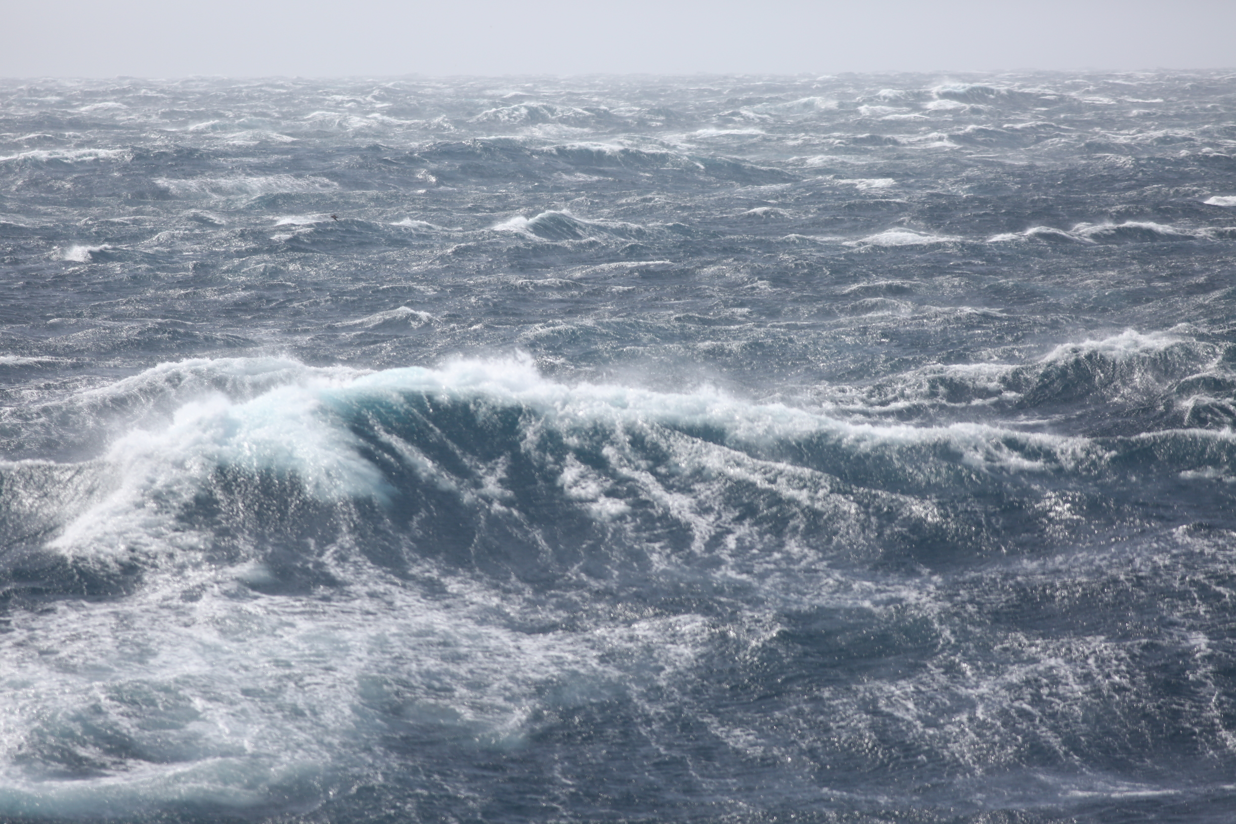 A storm had whipped up wild waters on our trip east from South America.