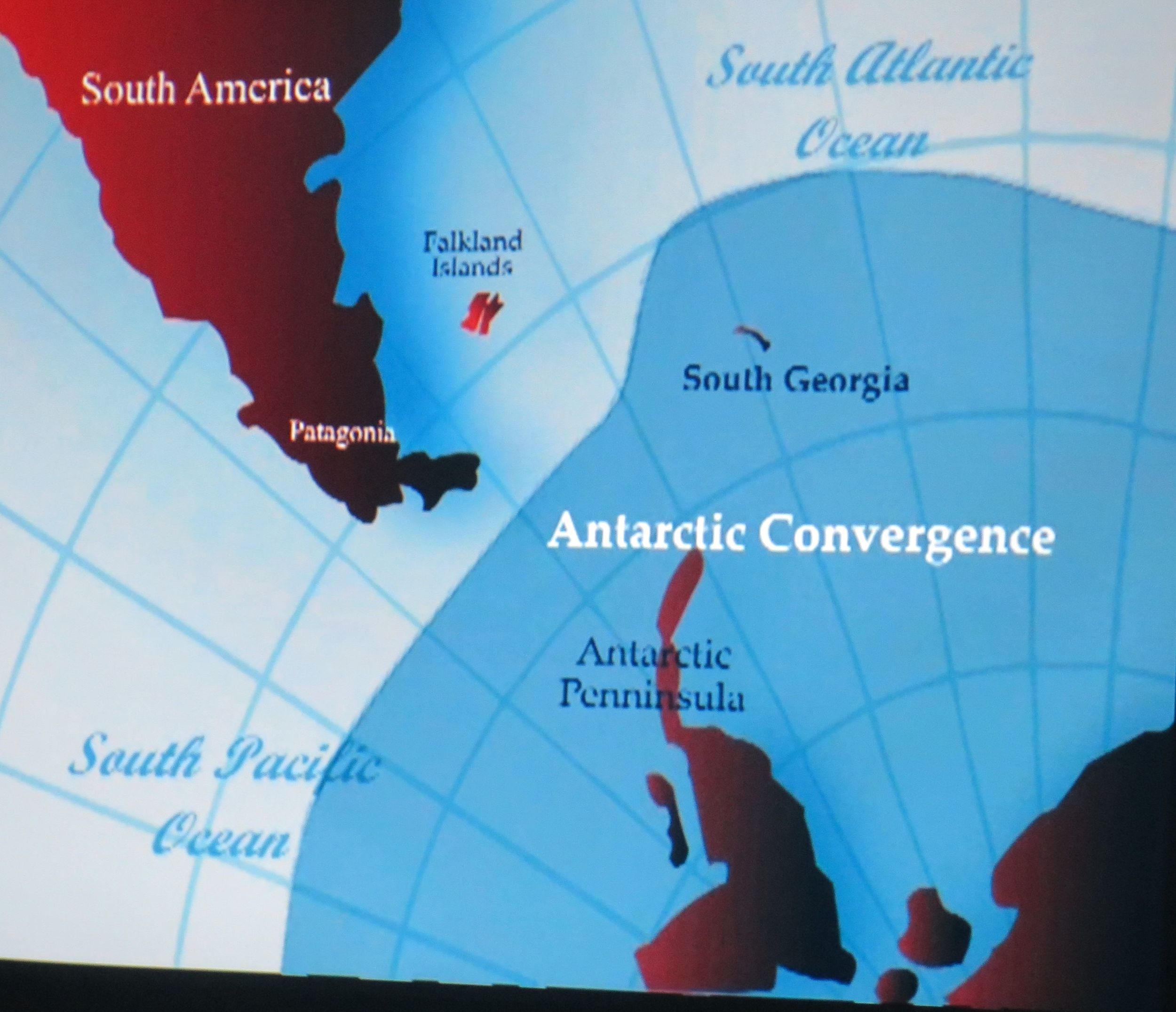 How is the Antarctic defined? Many scientists will tell you it begins not at 66 degrees south latitude (the start of the geographical Antarctic Circle) but at the more northerly and varying line of the convergence, where warm and cold oceans meet, the Antarctic environment starts and the sea becomes richer with churned-up nutrients, feeding a profusion of marine wildlife and birds. 