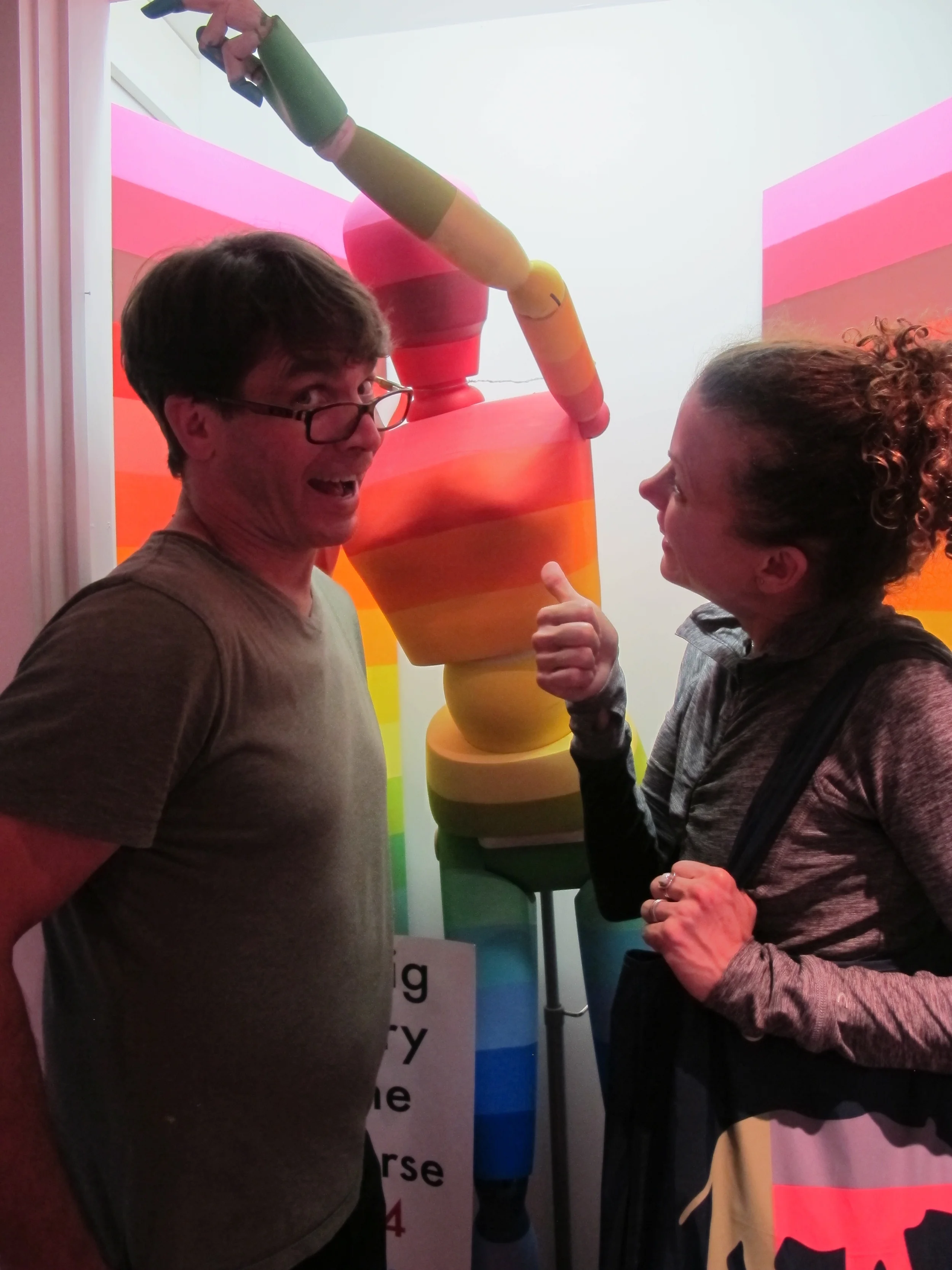 Scott and Elizabeth had fun visiting Hueman, our 13.7-billion-year, color-coded—dare I say walking and talking?—timeline of the history of the universe .