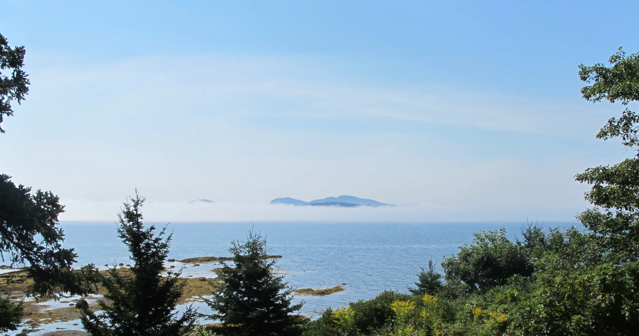 Last thought of the day, after looking out at the water from our house: It’s great to be back home in Maine.