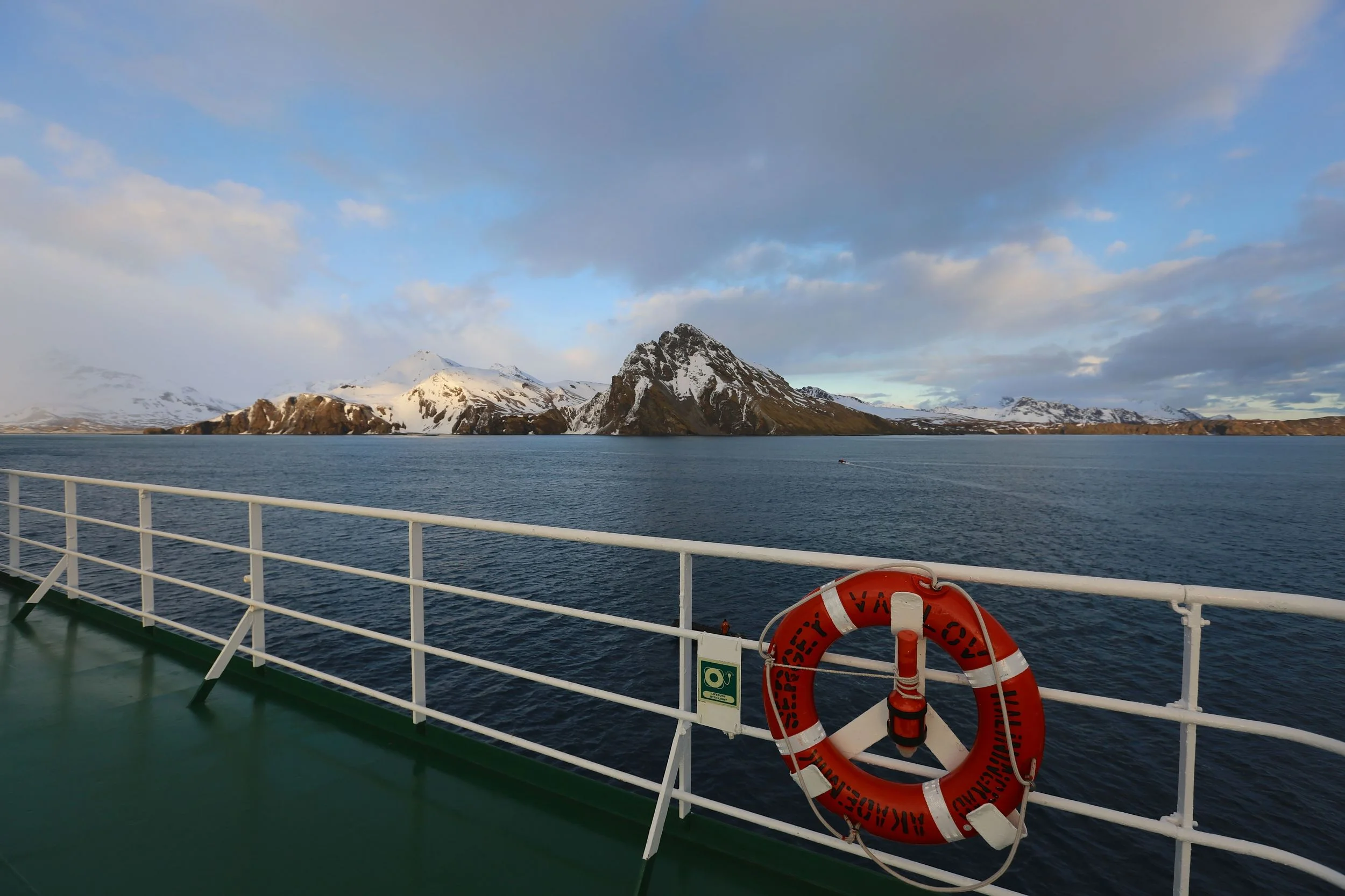 As always, an early Zodiac tested the route to shore and picked a landing spot.