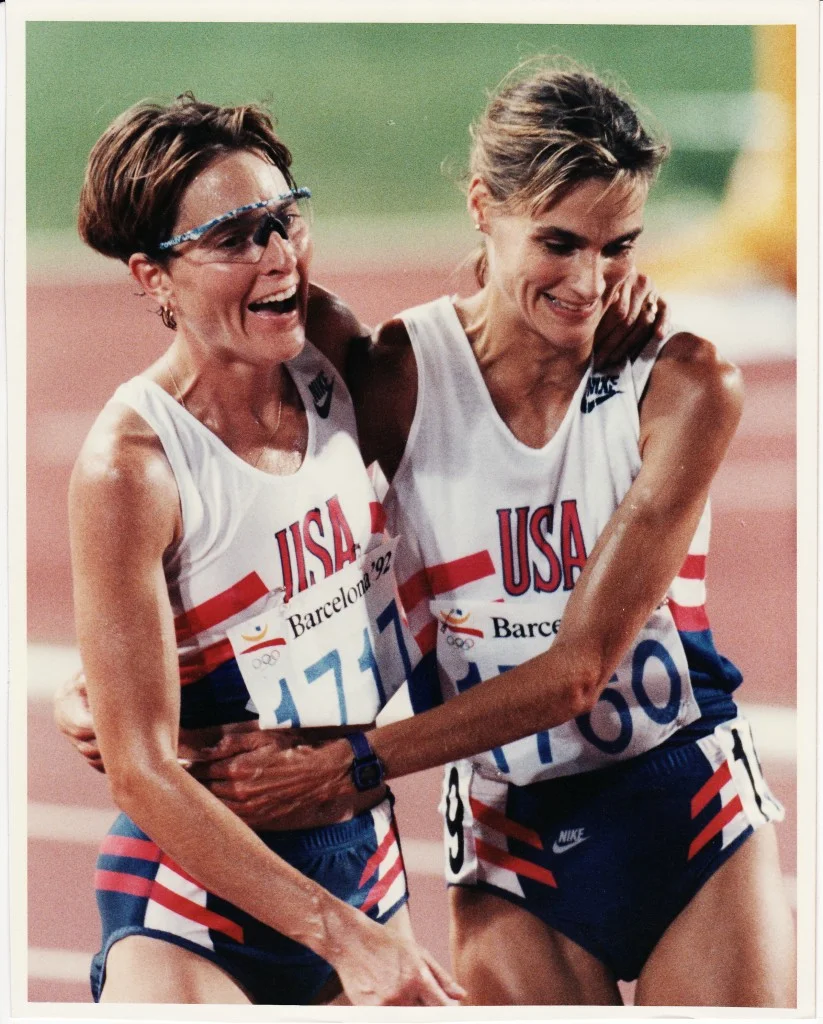 After the Barcelona final, with Judi St. Hilaire.