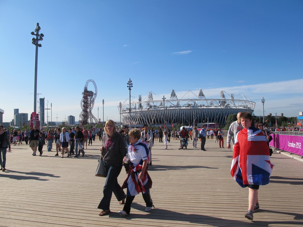 That’s the Olympic Stadium, with the 377-foot-high Orbit sculpture-slash-viewing-tower in the distance. I’m eager for track and field events to start in the stadium later this week.