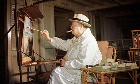 Here’s the former prime minister at work.