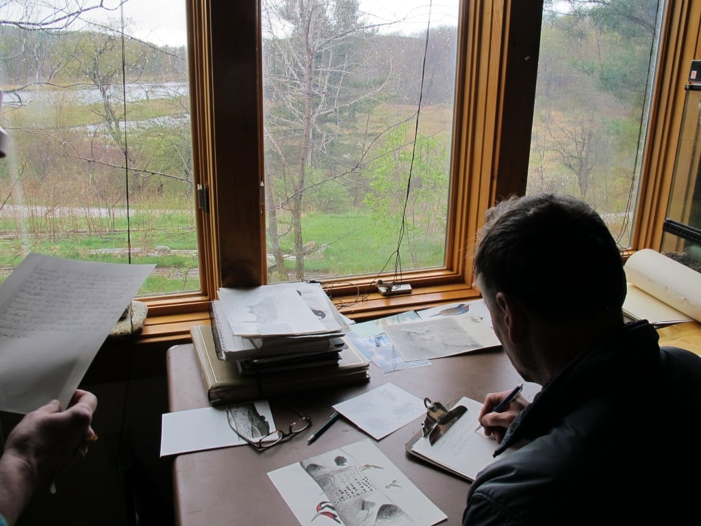 Bernd wrote us naturalist's notes to go with certain pieces we took with us. Most of his pieces already have notes and observations written on them describing the species or behavior shown.