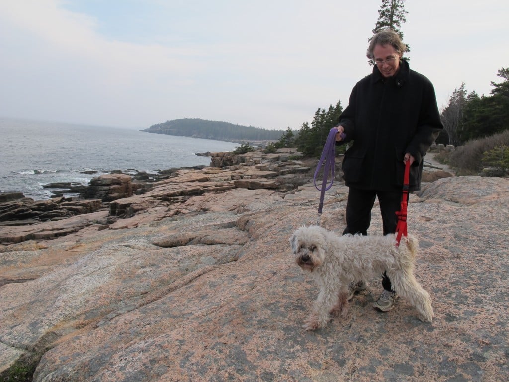 We later took her for a short walk along the granite coastline near Thunder Hole in Acadia National Park.