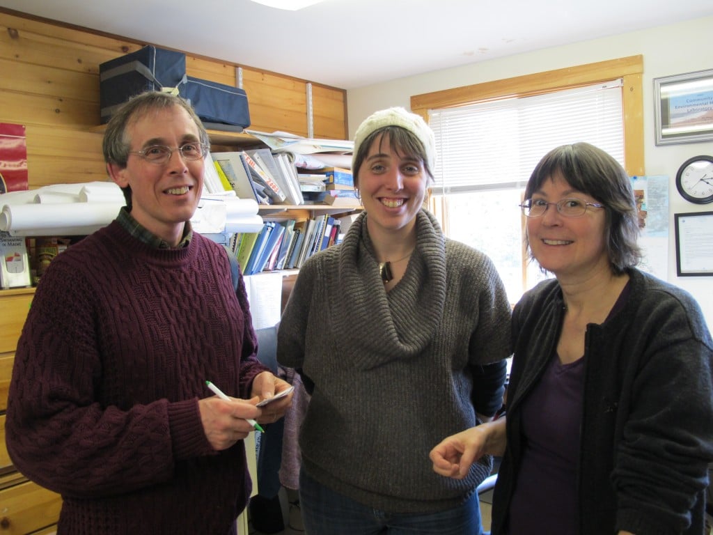 From left: Yours truly, Shannara Gilman and Jane Disney in Jane's lab. As one scientist at the lab told me, if you're ever having a bad day at the MDIBL, just look out the window at the gorgeous view and everything will seem better.