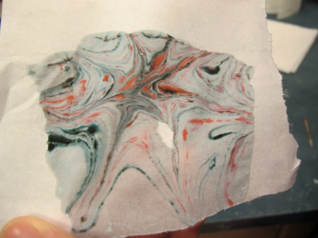 This print looked like marbled paper.