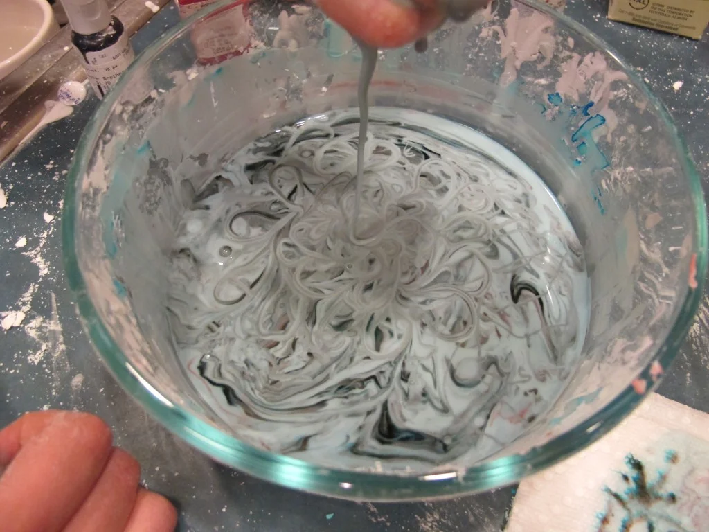 This looked like a bowl of spaghetti when we were done.