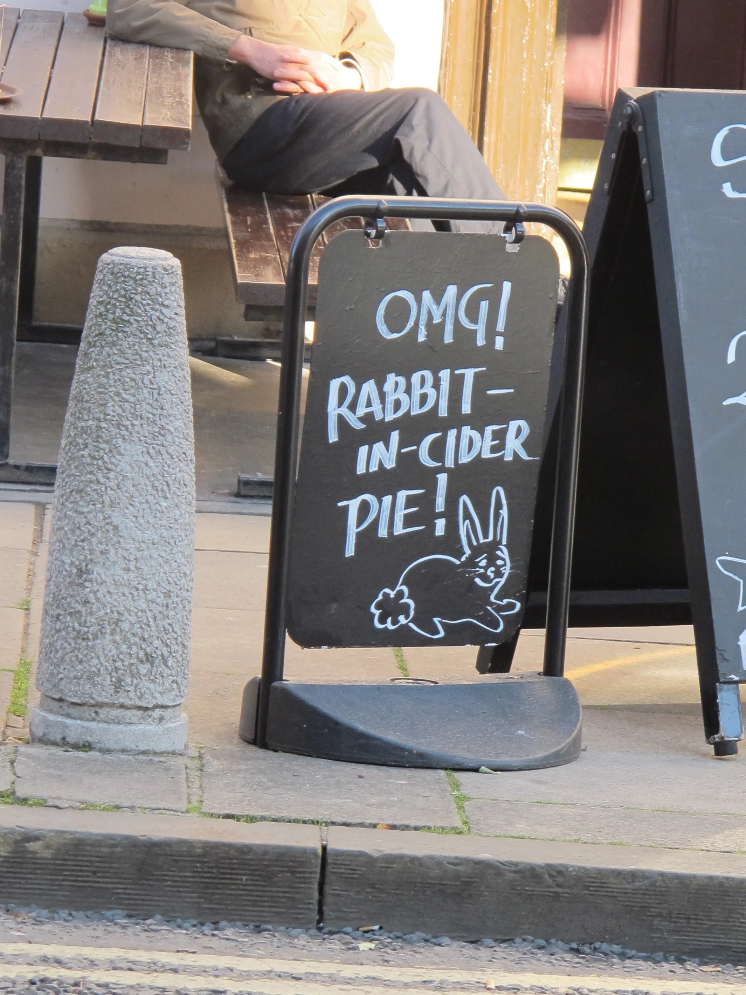 OMG indeed! This Oxford lunch special would have been jarring fare for the March Hare at Alice's tea party.