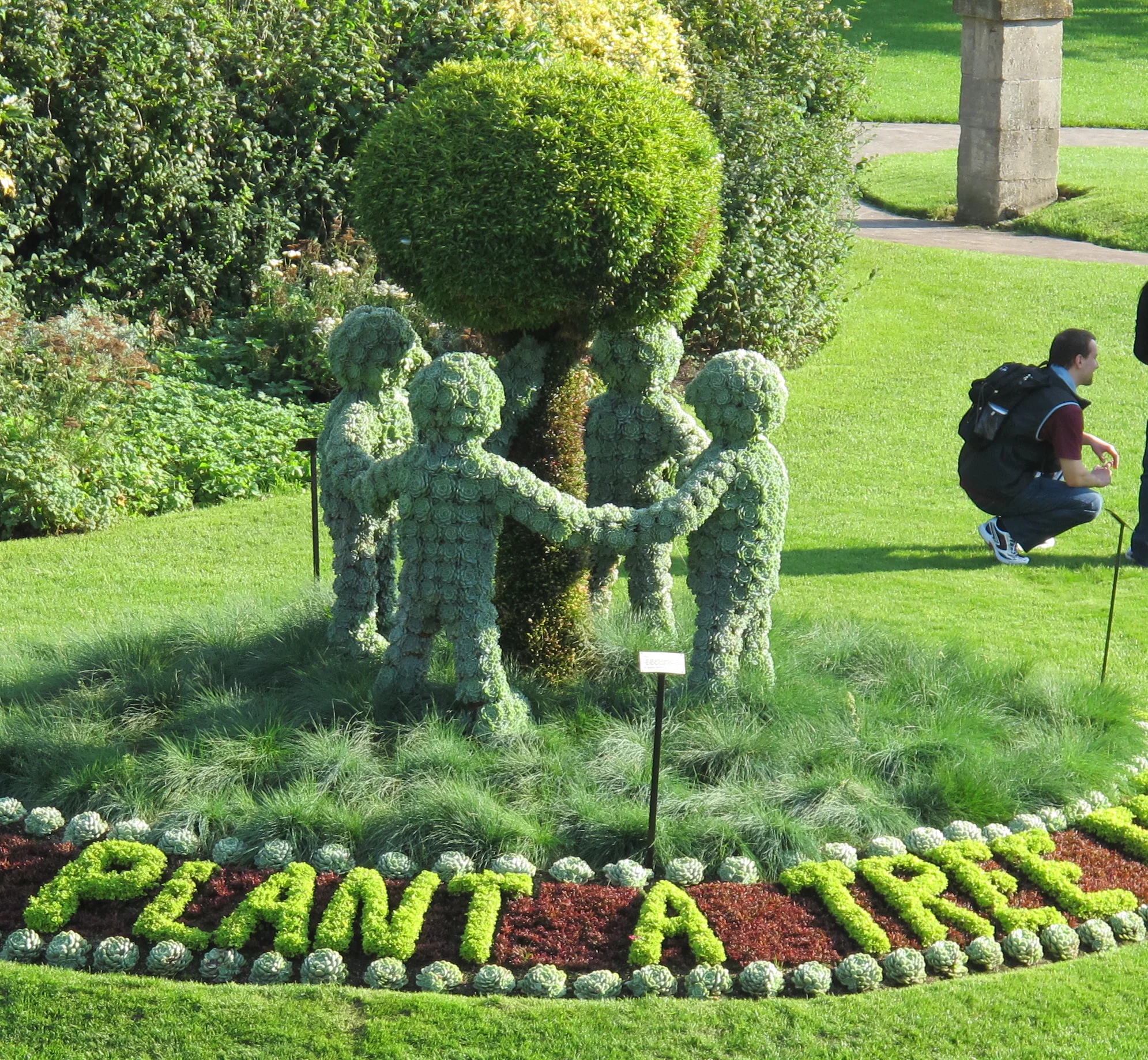 We liked the green-minded topiary in a park in Bath.