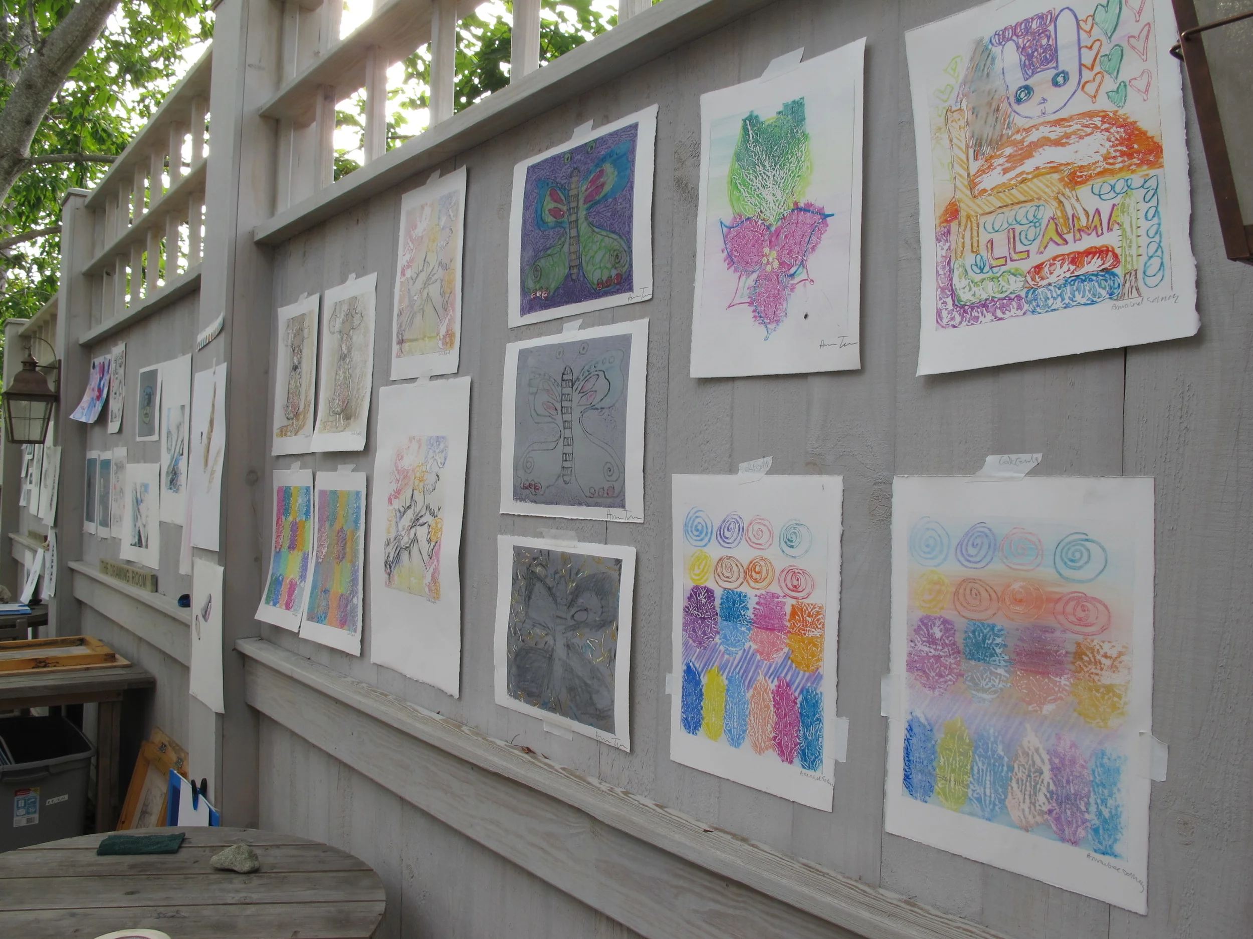 Just a portion of the work created by our eight artists and displayed on the Notebook deck.