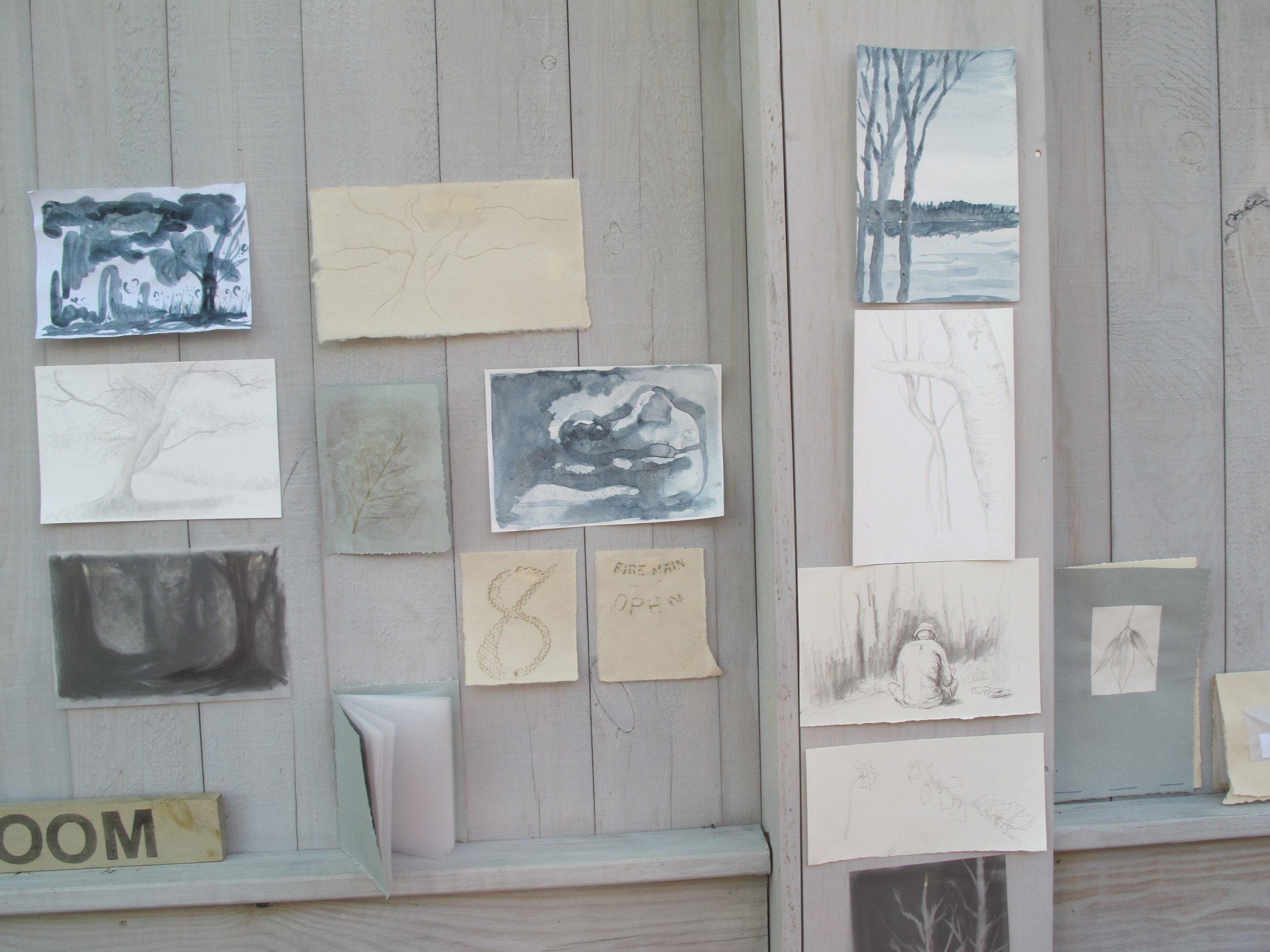 Part of the post-workshop instant art show.