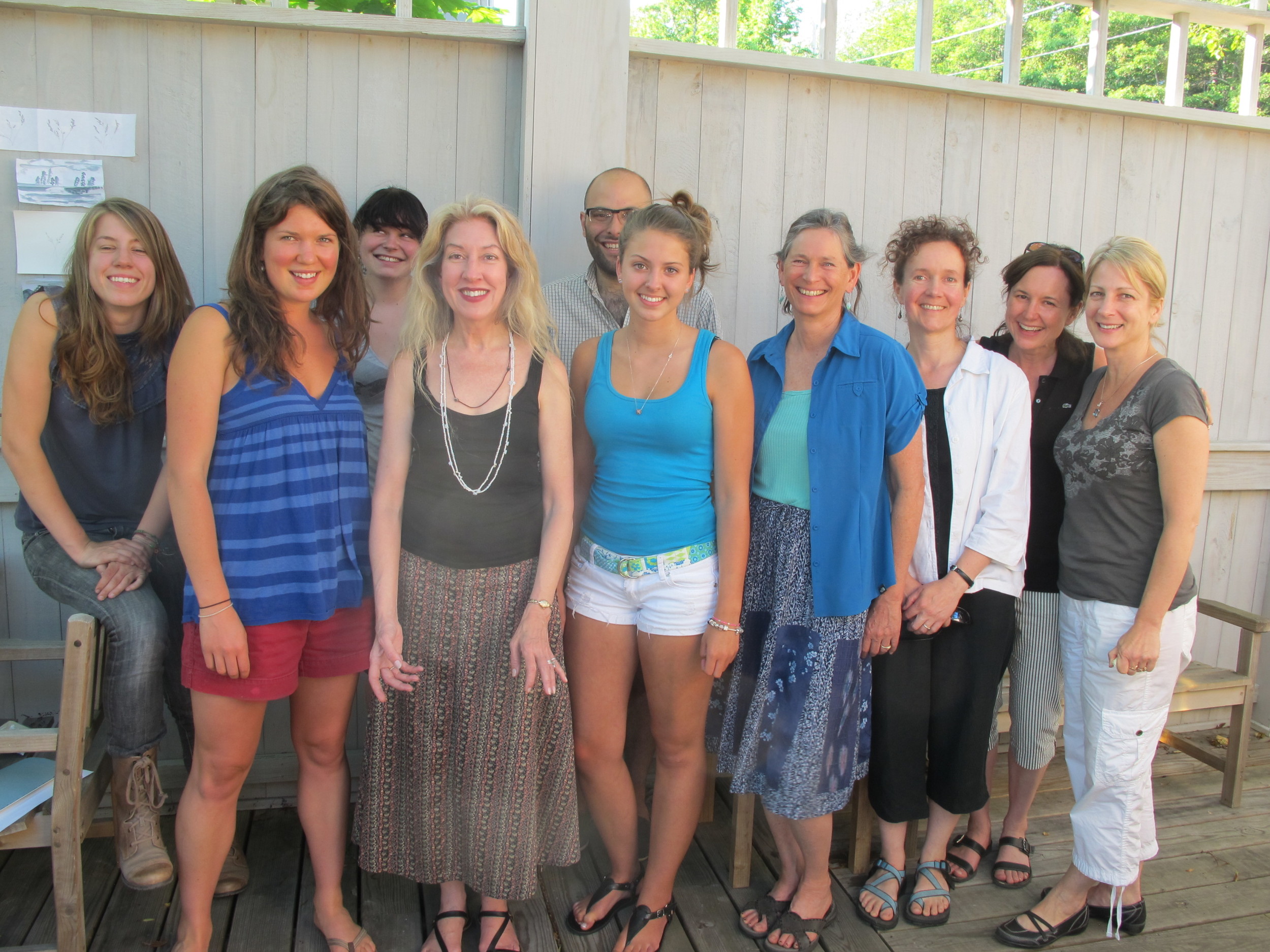The workshop class out on our Drawing Deck.