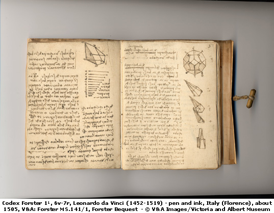 One of da Vinci's journals, from about 1505.